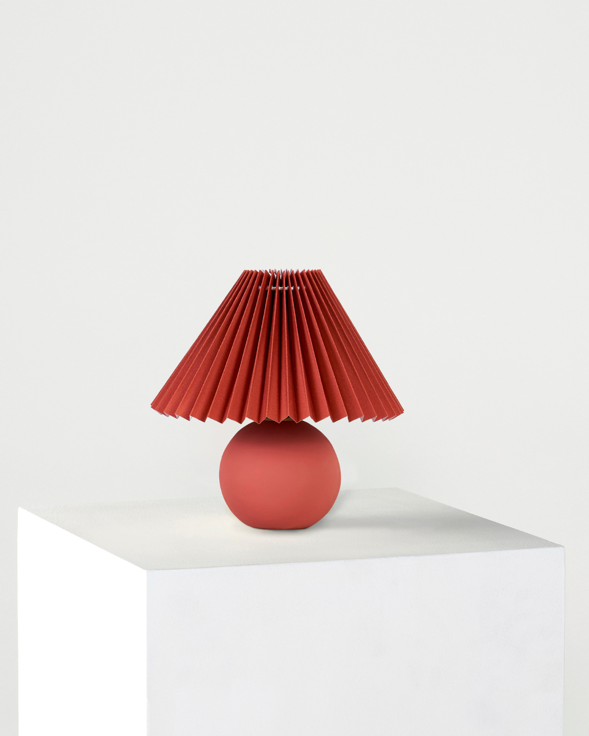 Sienna Table Lamp | Elegant Orange Ceramic Globe Base