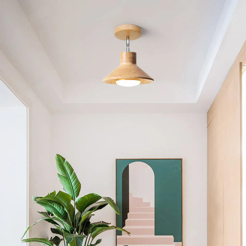 Boreal Ceiling Lamp | Natural Timber, Soft Ambient Light