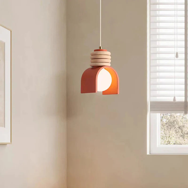 Bento Pendant Light | Japanese Minimalist Resin, Adjustable Height