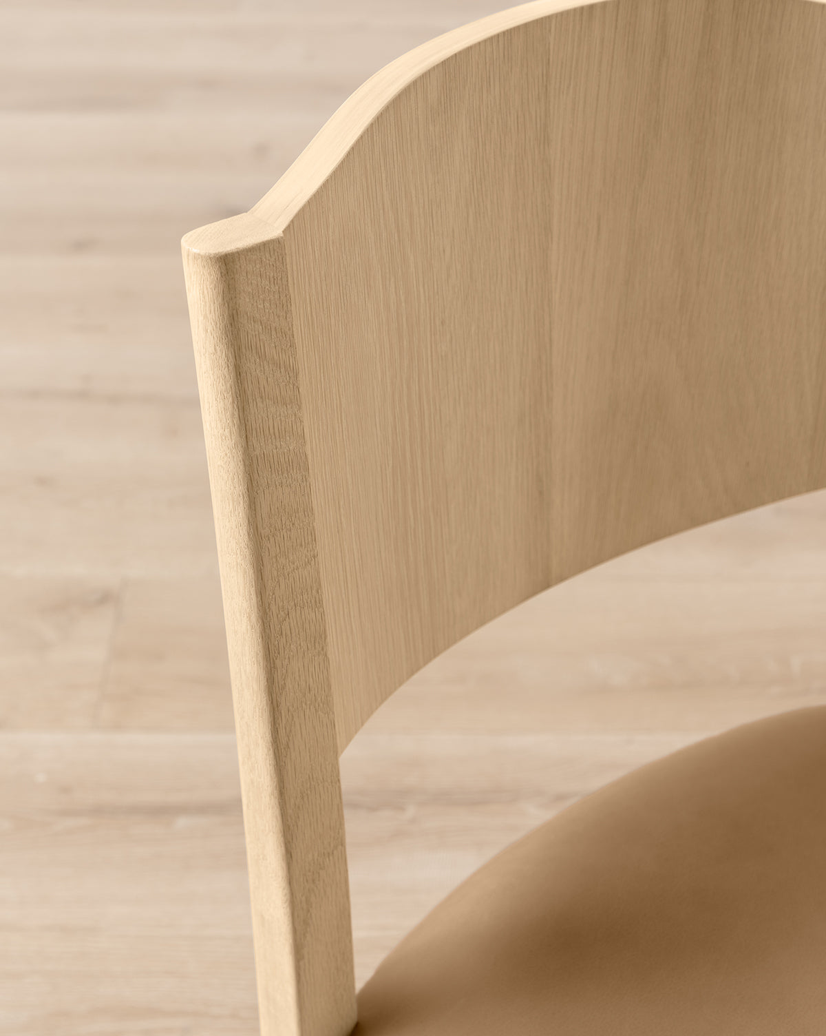 Bello Dining Chair  White Oak Frame, Upholstered Seat