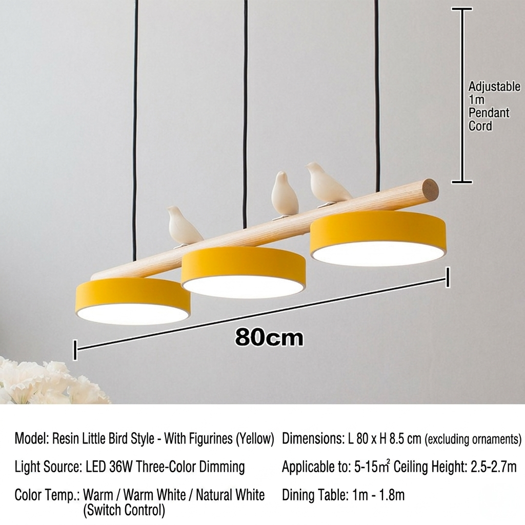 Breeza Chandelier | Nature-Inspired LED with Adjustable Height
