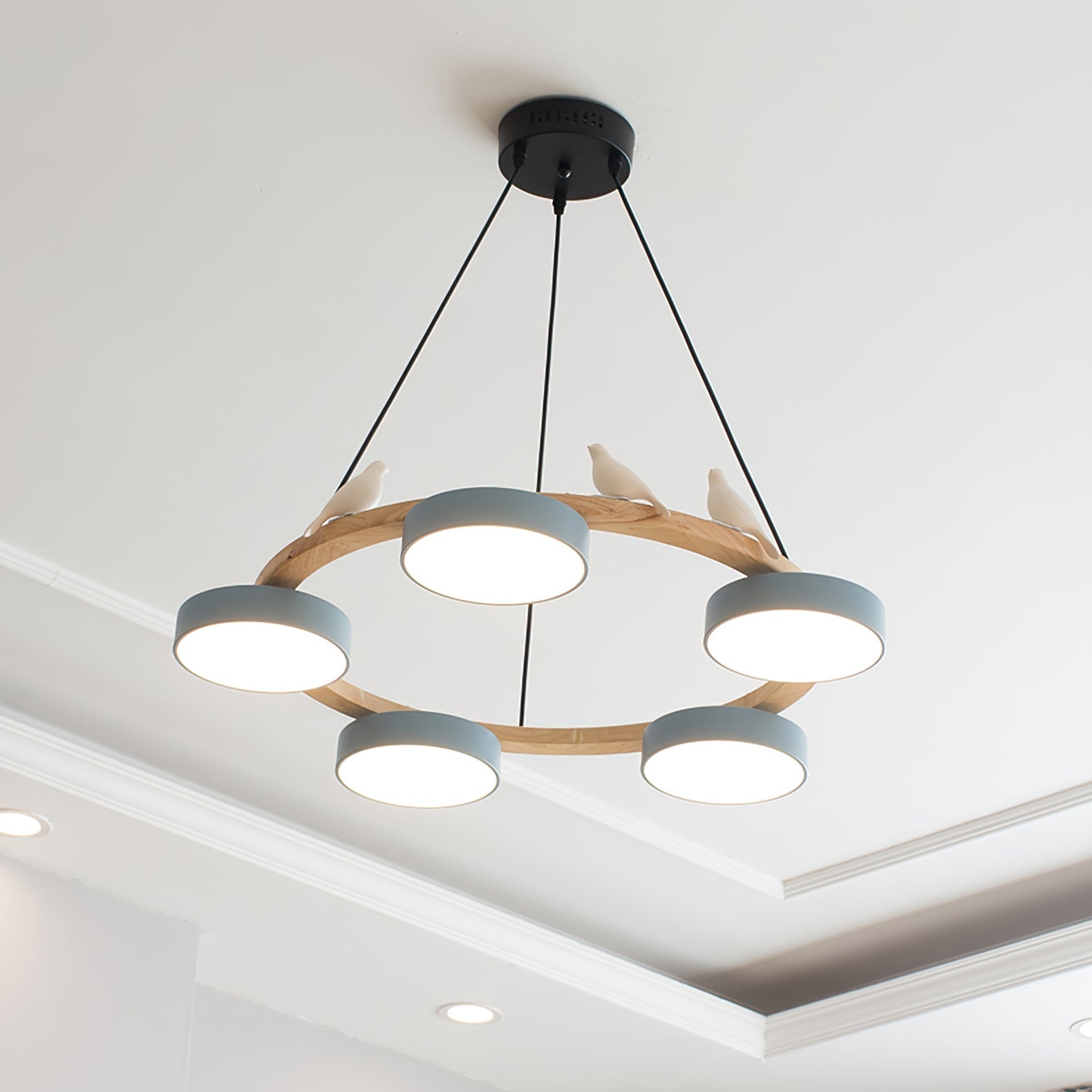 Breeza Chandelier | Nature-Inspired LED with Adjustable Height