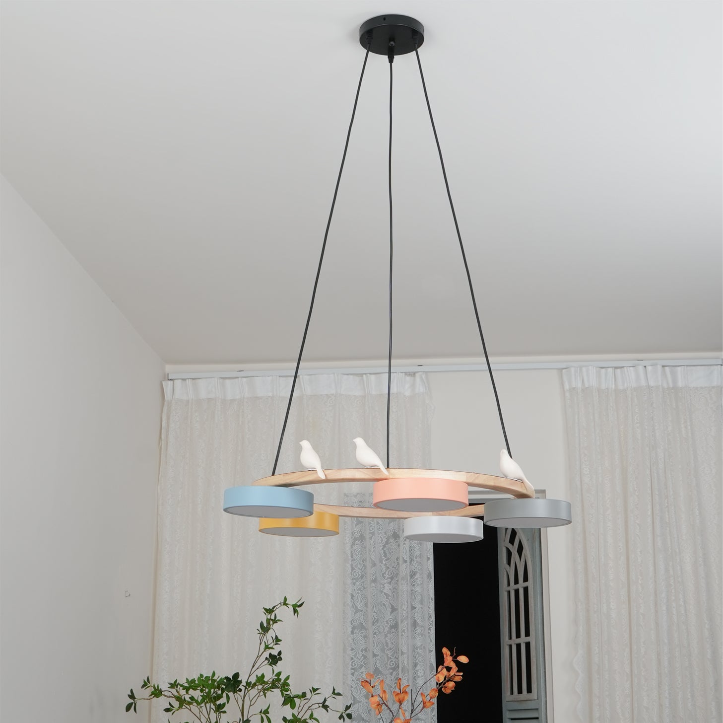 Breeza Chandelier | Nature-Inspired LED with Adjustable Height