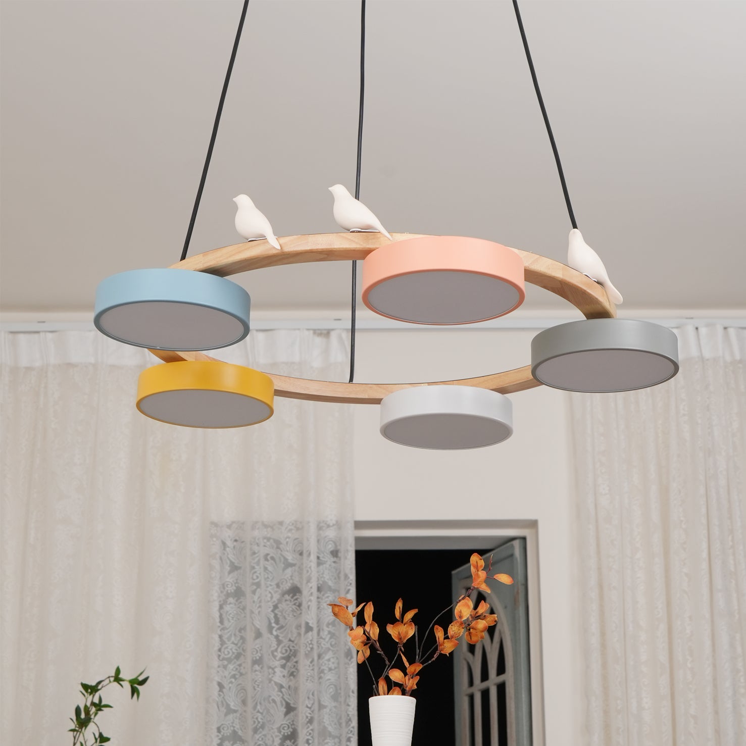 Breeza Chandelier | Nature-Inspired LED with Adjustable Height