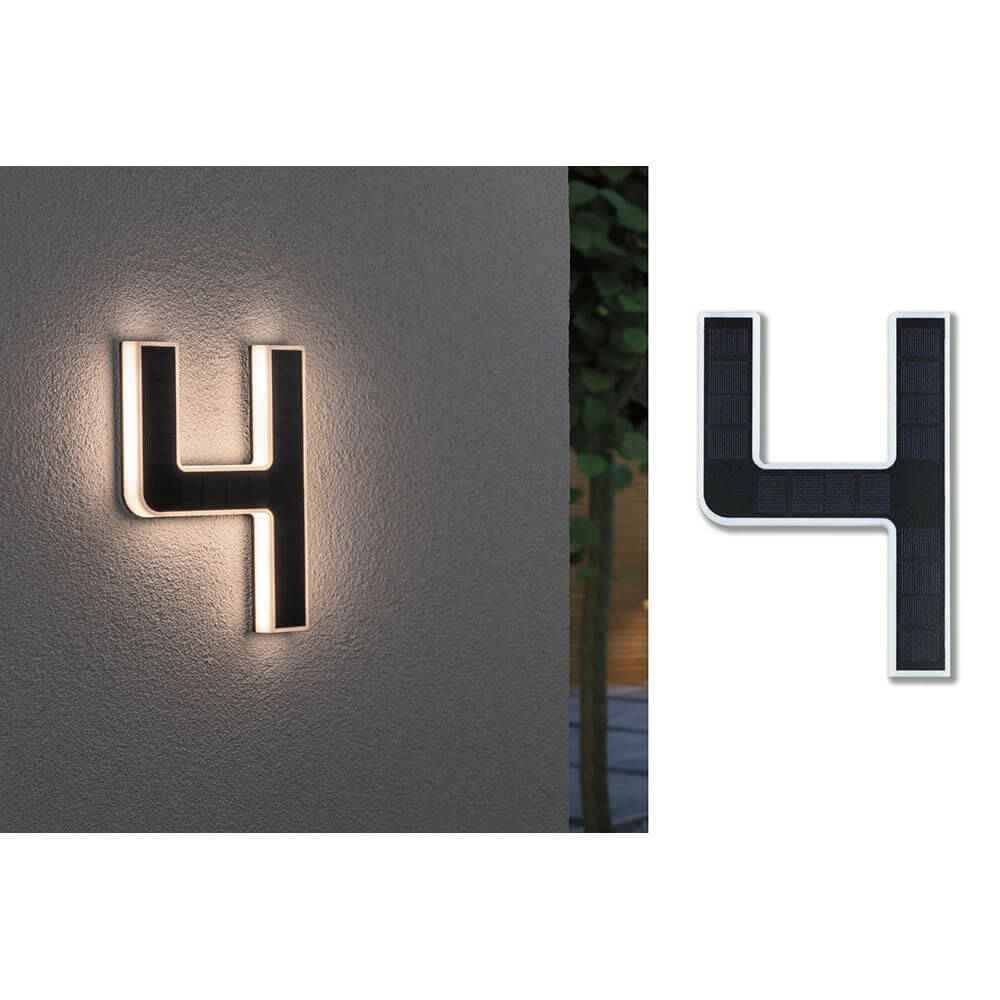 Belo Solar LED House Number Light | Warm White, IP44 Splash-Proof