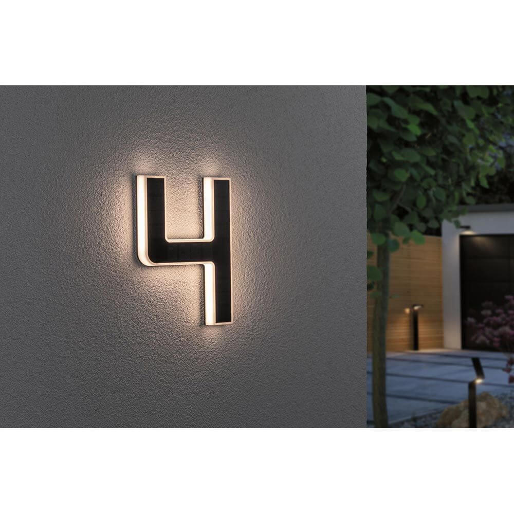 Belo Solar LED House Number Light | Warm White, IP44 Splash-Proof