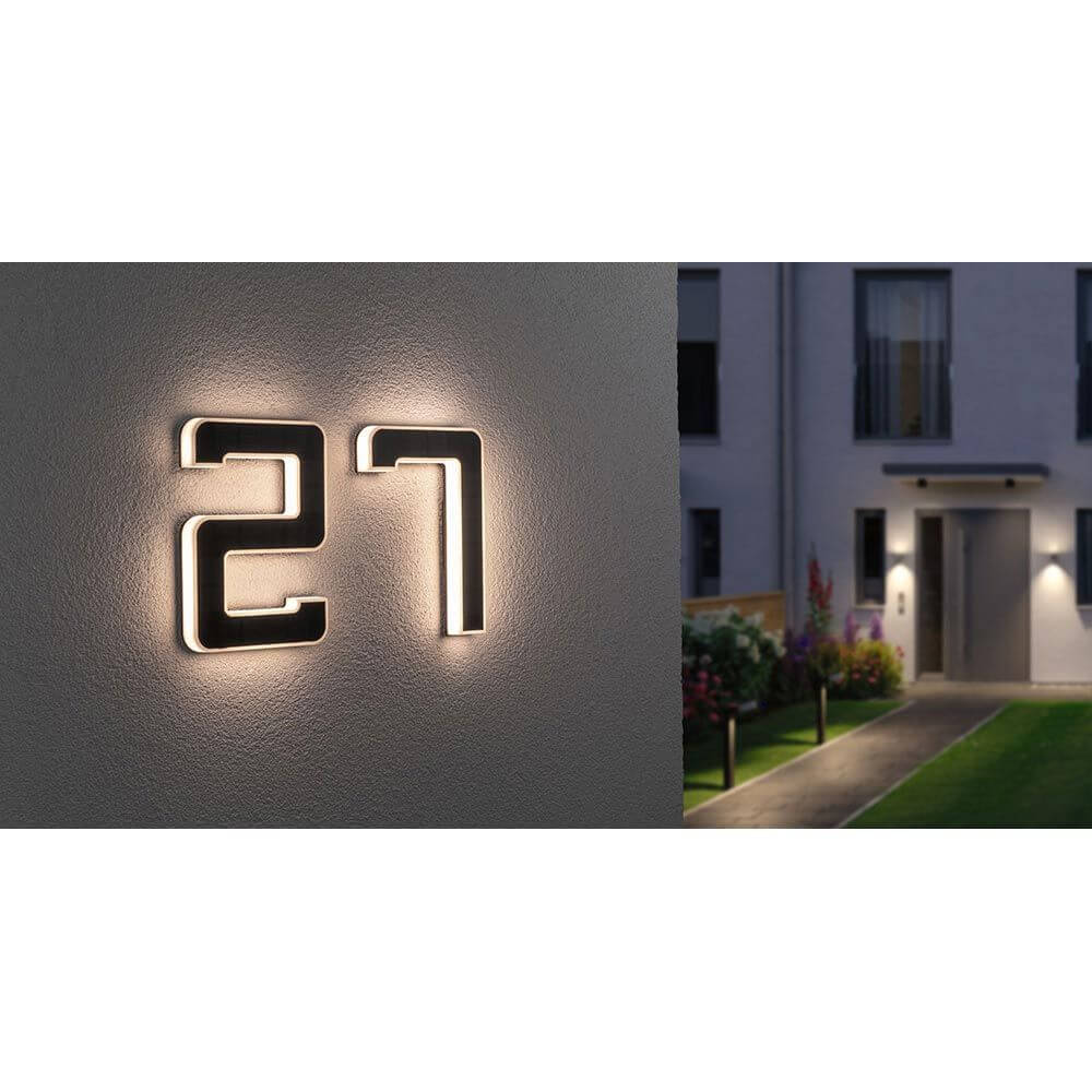 Belo Solar LED House Number Light | Warm White, IP44 Splash-Proof