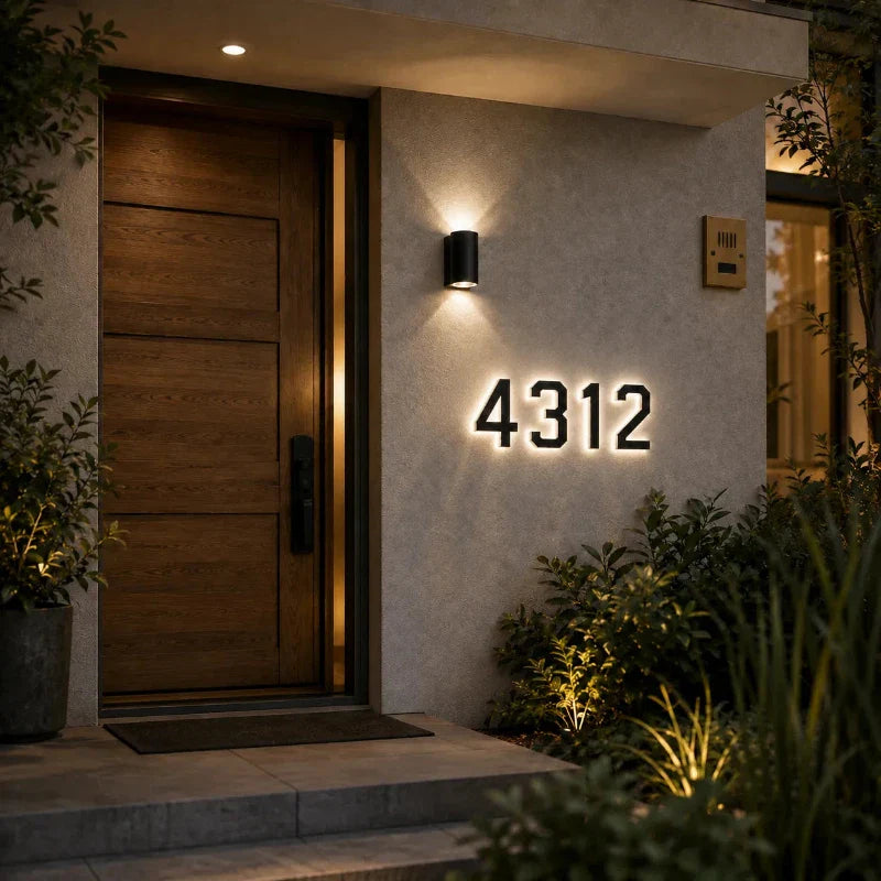 Solar House Number Light