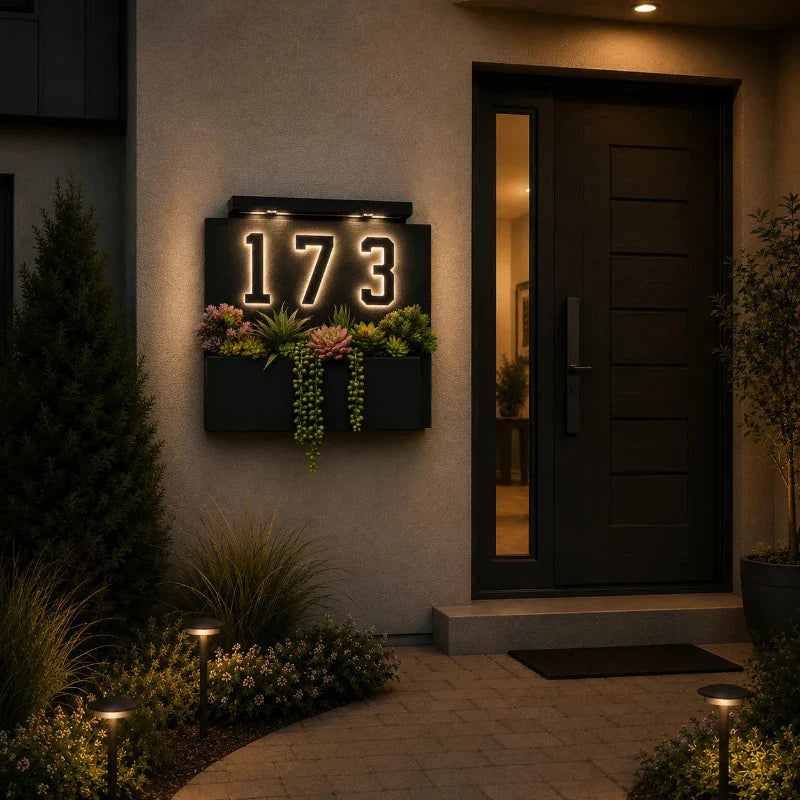 Solar House Number Light