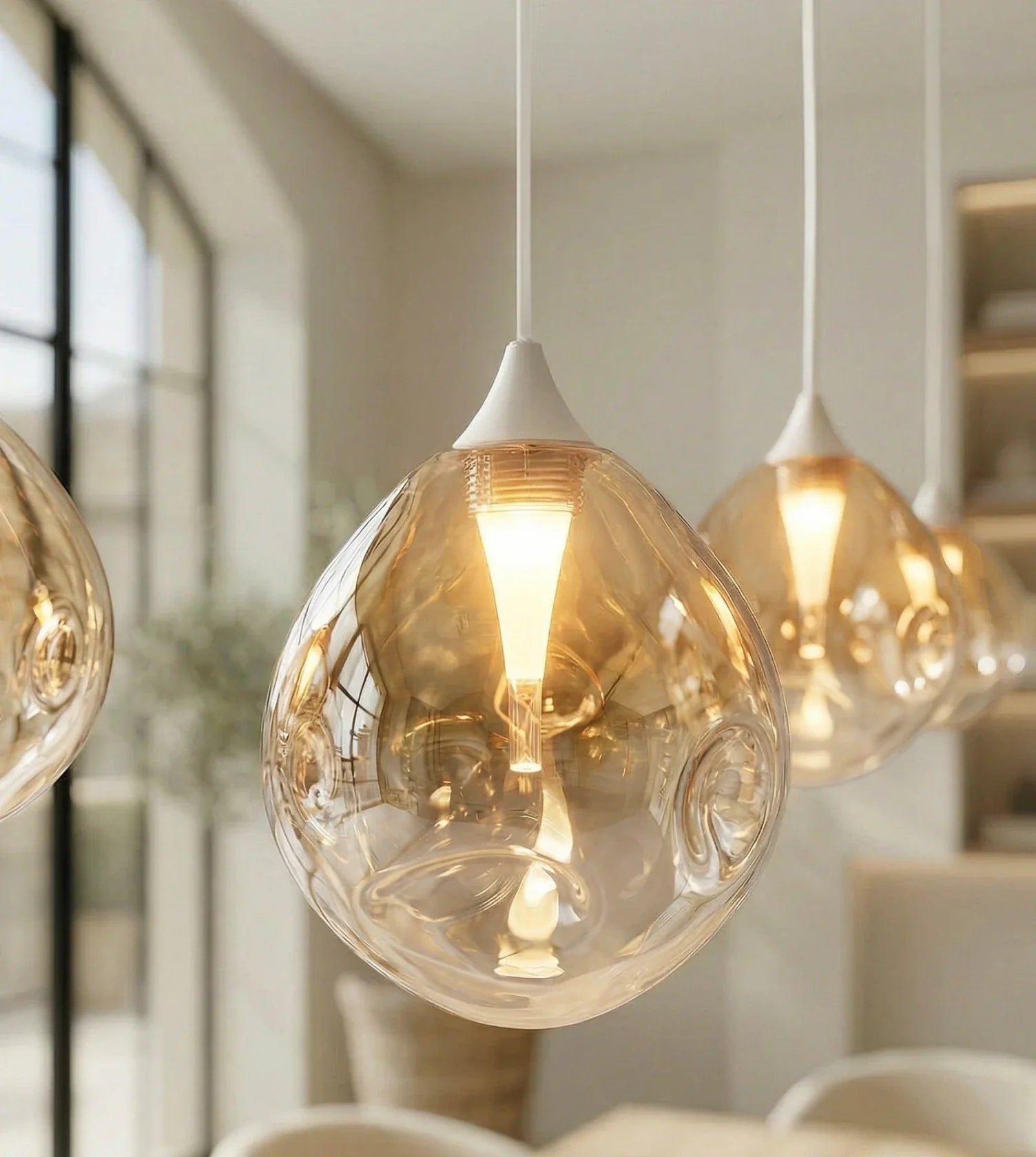 Wela LED Pendant Light | Mouth-Blown Glass, 6 Flames