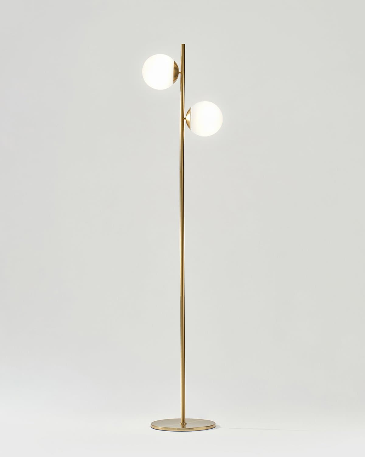 Bello Sphere Floor Lamp | Two Frosted Glass Globes, Contemporary Design