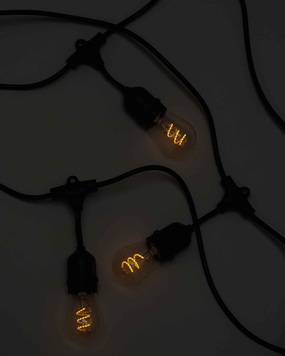 Bello Spiral Hanging String Lights | Vintage Edison, Plug-in