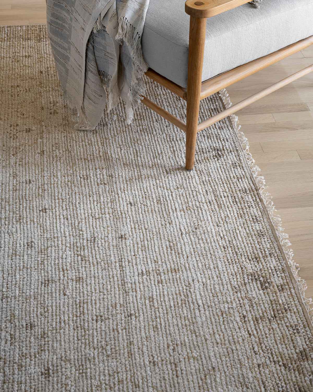 Milo Hand-Knotted Rug  Soft Fringe, Classic Pattern