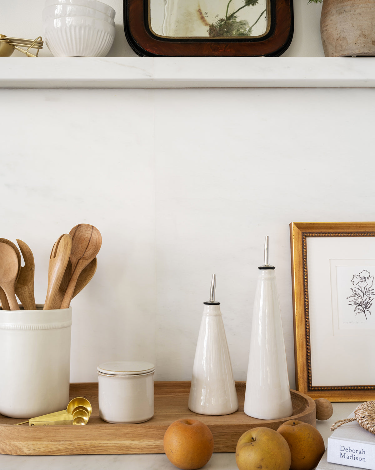 Bela Stoneware Salt Cellar  Glazed Cream Finish