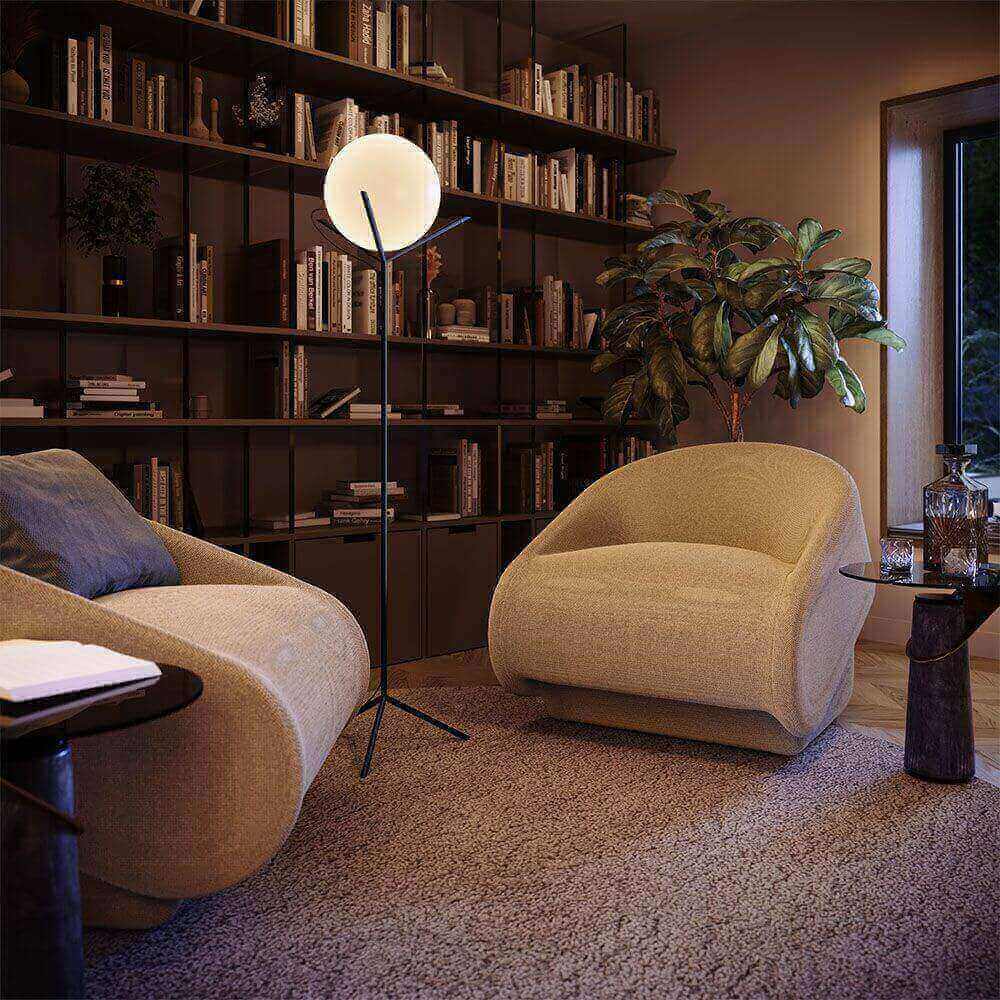 Bela Floor Lamp | Glass Ball, Adjustable Brightness