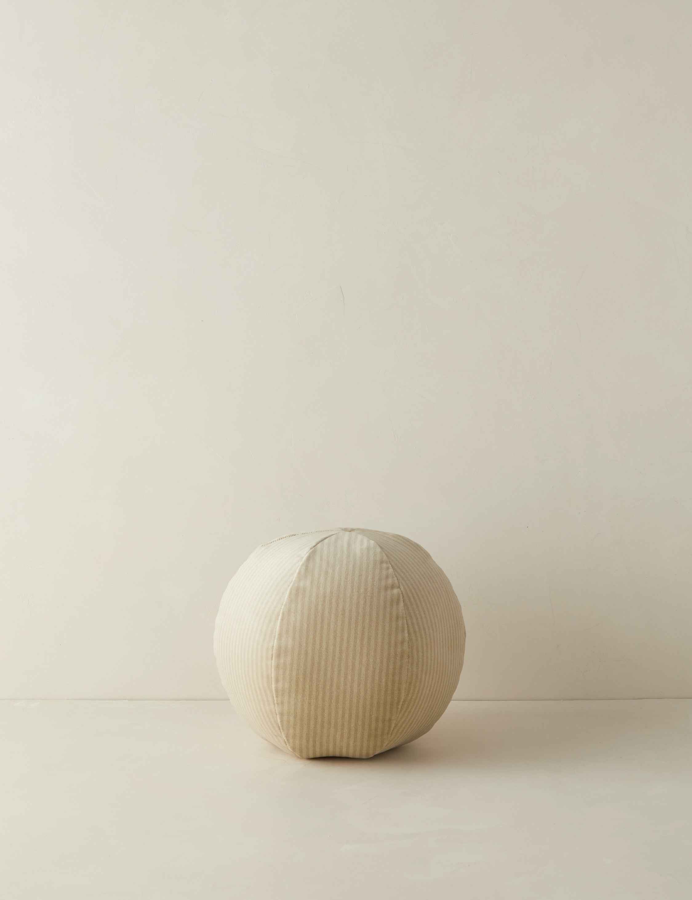 Bello Striped Velvet Ball Pillow | Chic Accent for Sophisticated Style