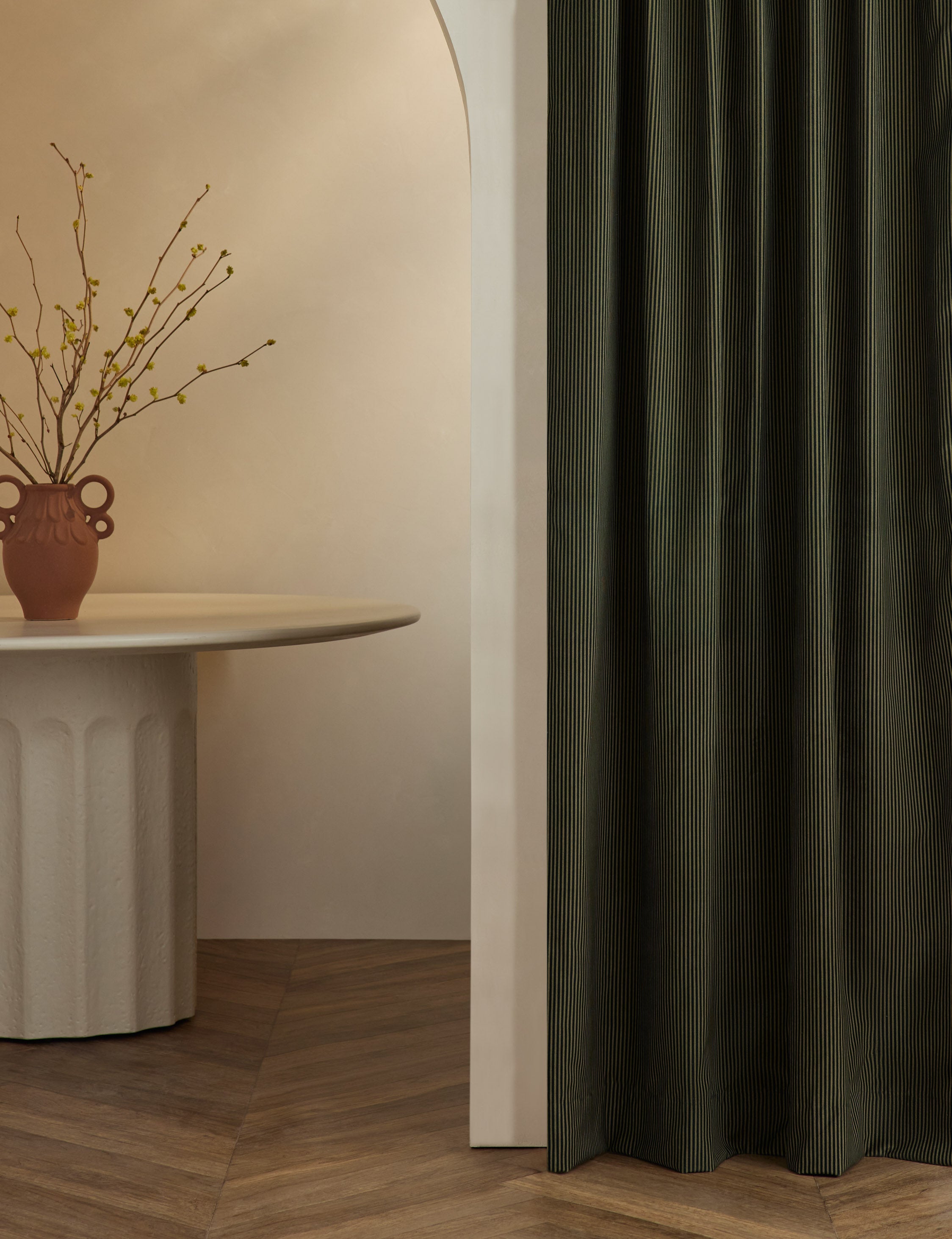 Bristol Striped Velvet Curtain Panel | Chic Soft Touch Velvet