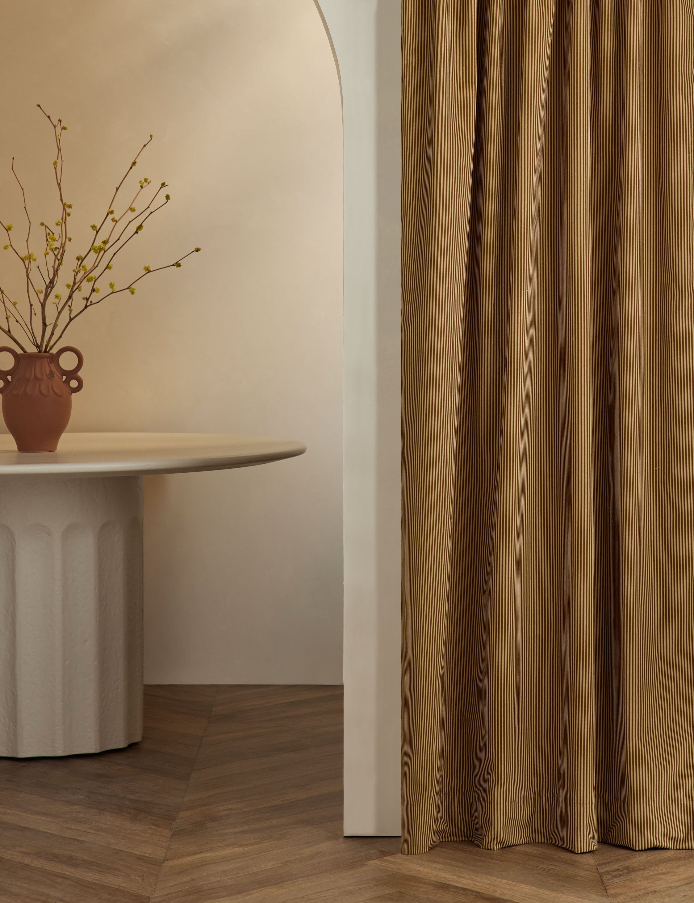 Bristol Striped Velvet Curtain Panel | Chic Soft Touch Velvet