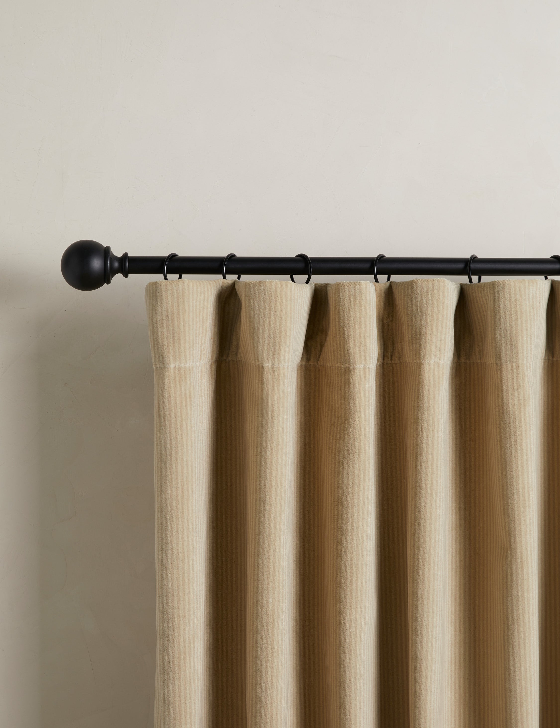 Bristol Striped Velvet Curtain Panel | Chic Soft Touch Velvet