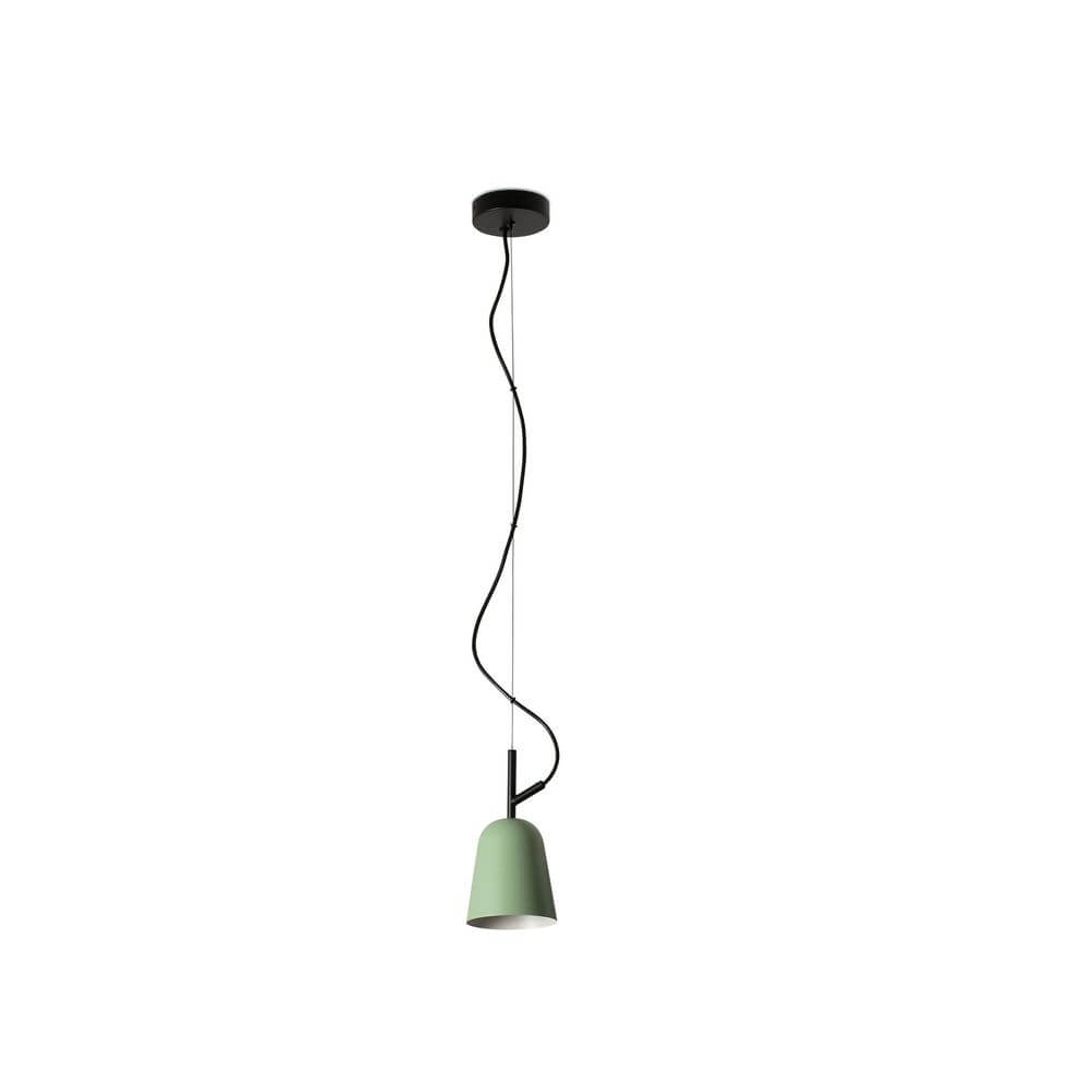 Bello Pendant Light | Green S-Shape Design, 1950s Heritage
