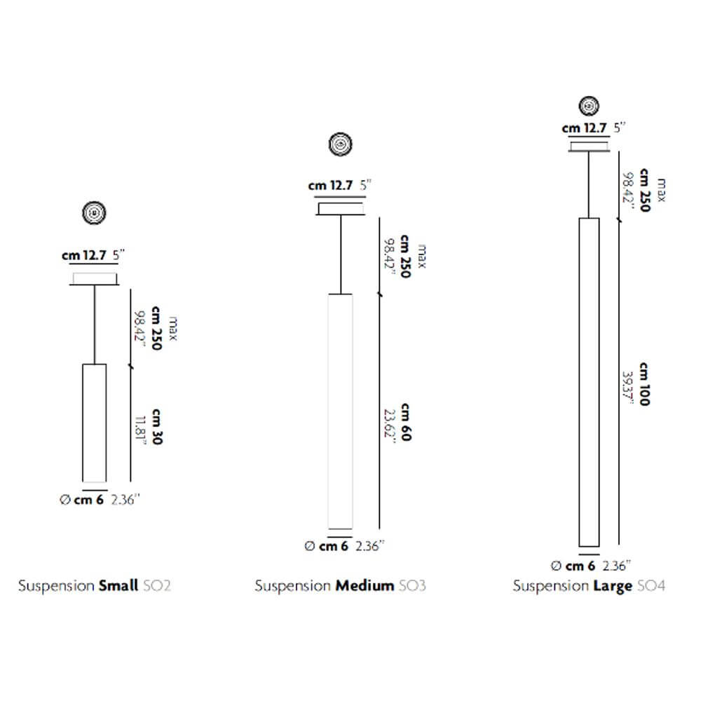 Astra A-Tube Pendant Light | Slim Tubular Design, Ceiling Mountable