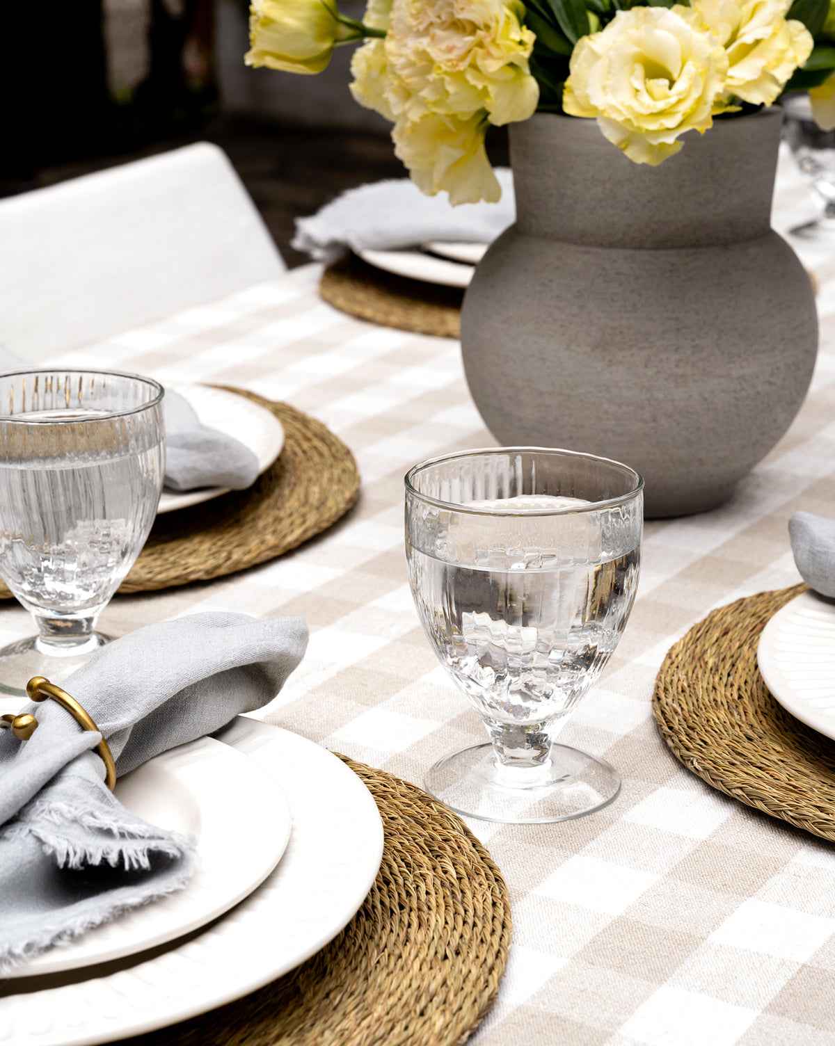 Bela Ribbed Wine Glasses Set of 4 Short Stem Design