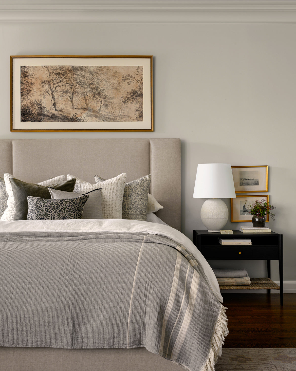 Mina Bed Frame  Upholstered with High-End Fabrics