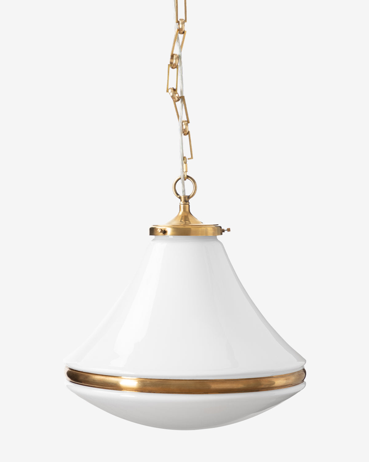 Sable Pendant Light Teardrop White Glass with Elegant Metal Hardware