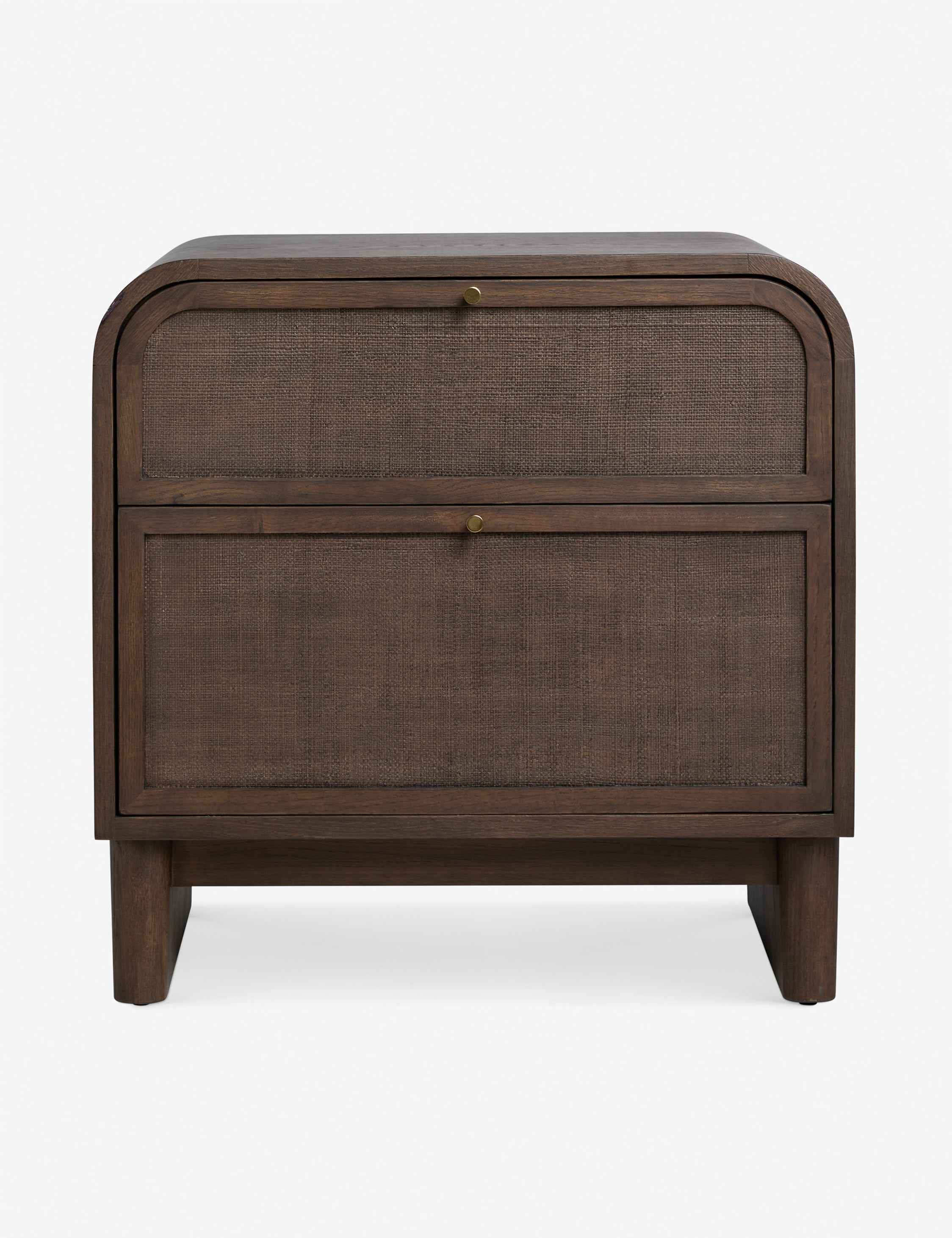 Soleil Nightstand | Rounded Oak Frame, Soft-Close Drawers