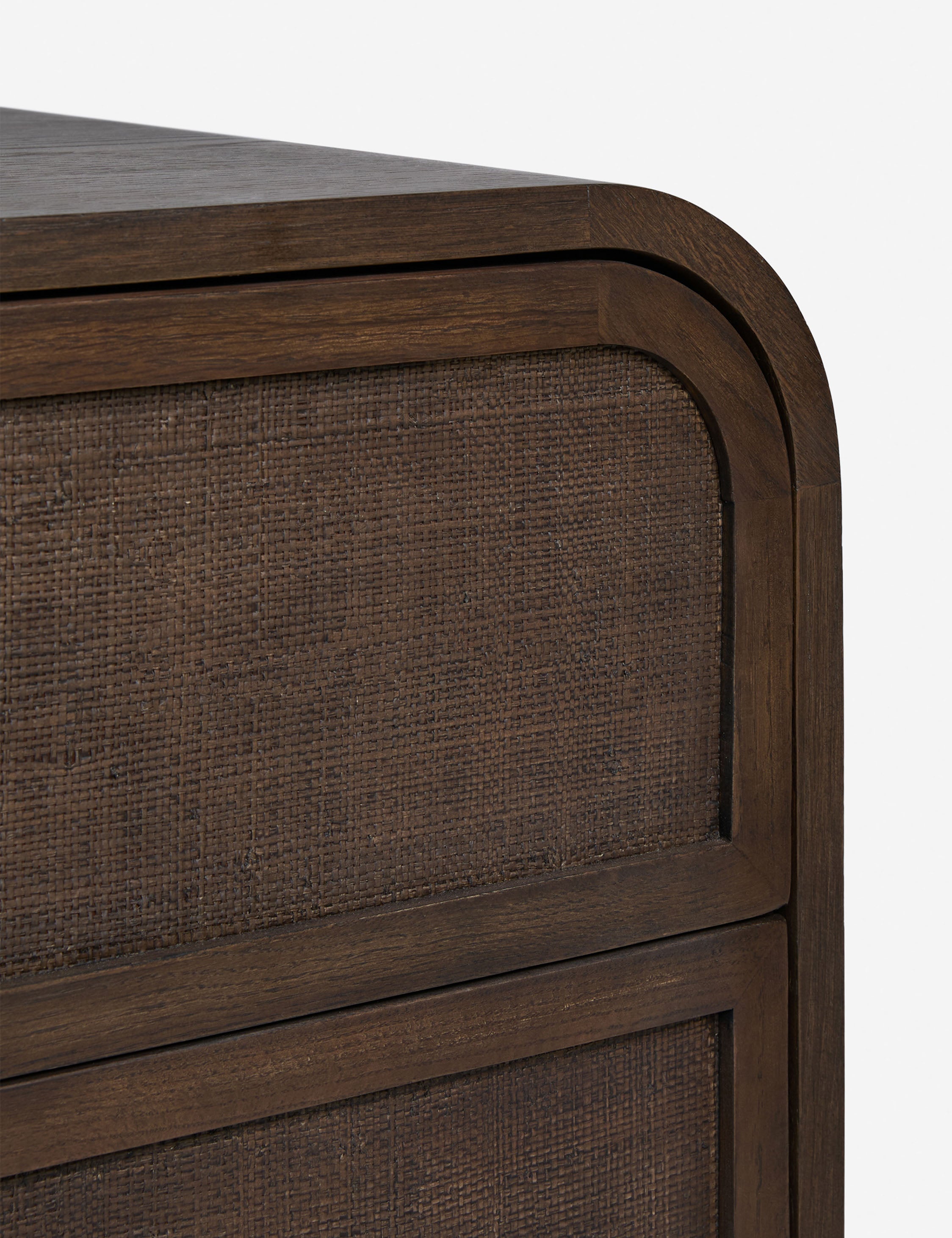 Soleil Nightstand | Rounded Oak Frame, Soft-Close Drawers