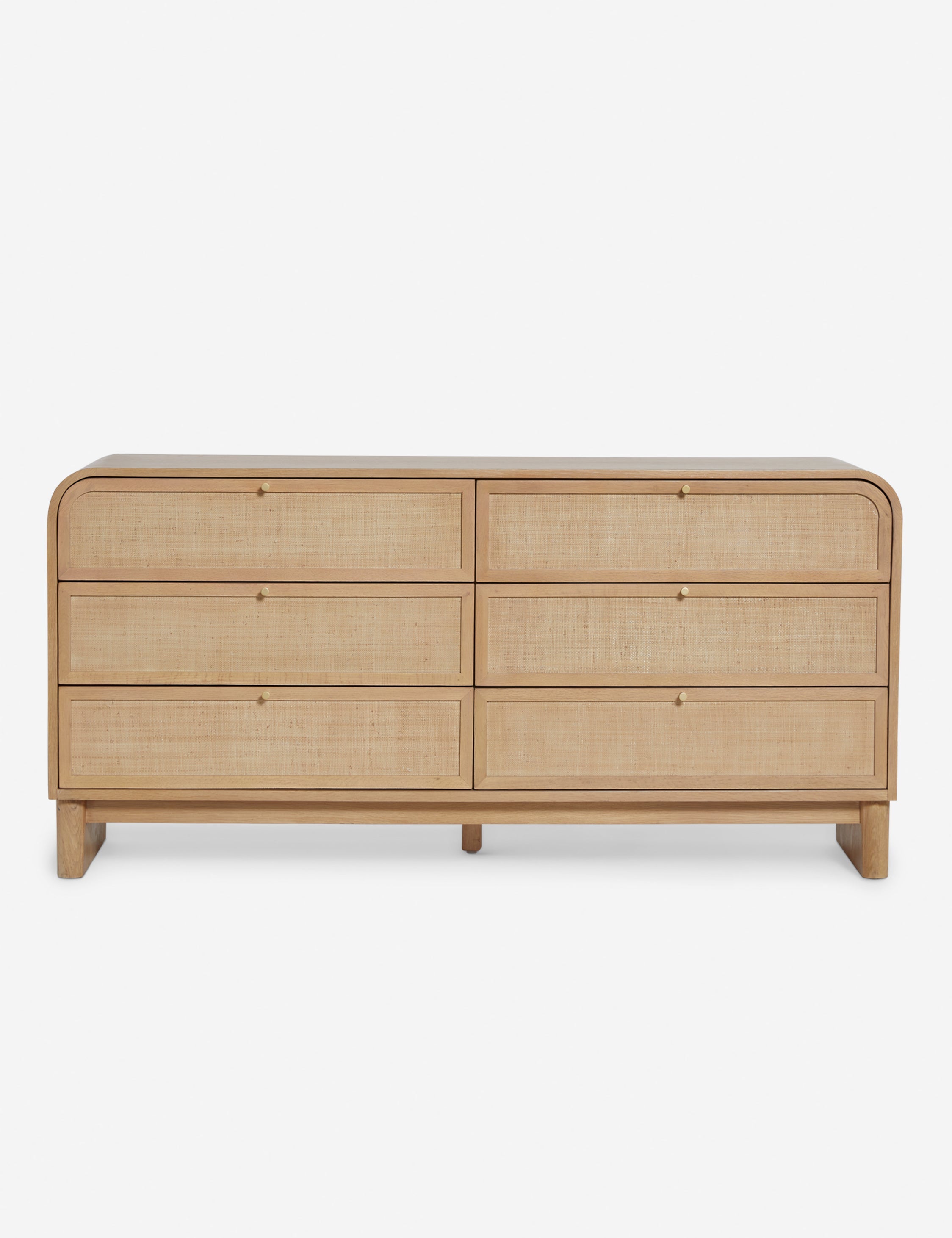 Sable Wide Dresser | Rounded Oak Frame, Soft-Close Drawers