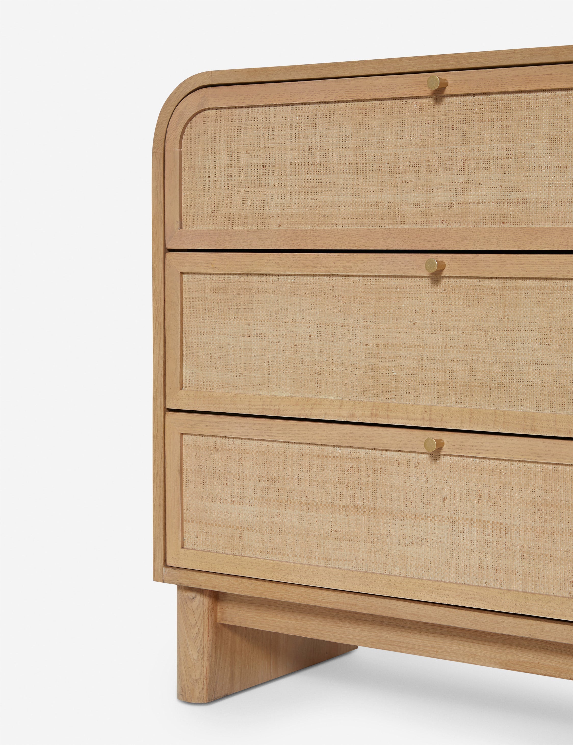 Sable Wide Dresser | Rounded Oak Frame, Soft-Close Drawers