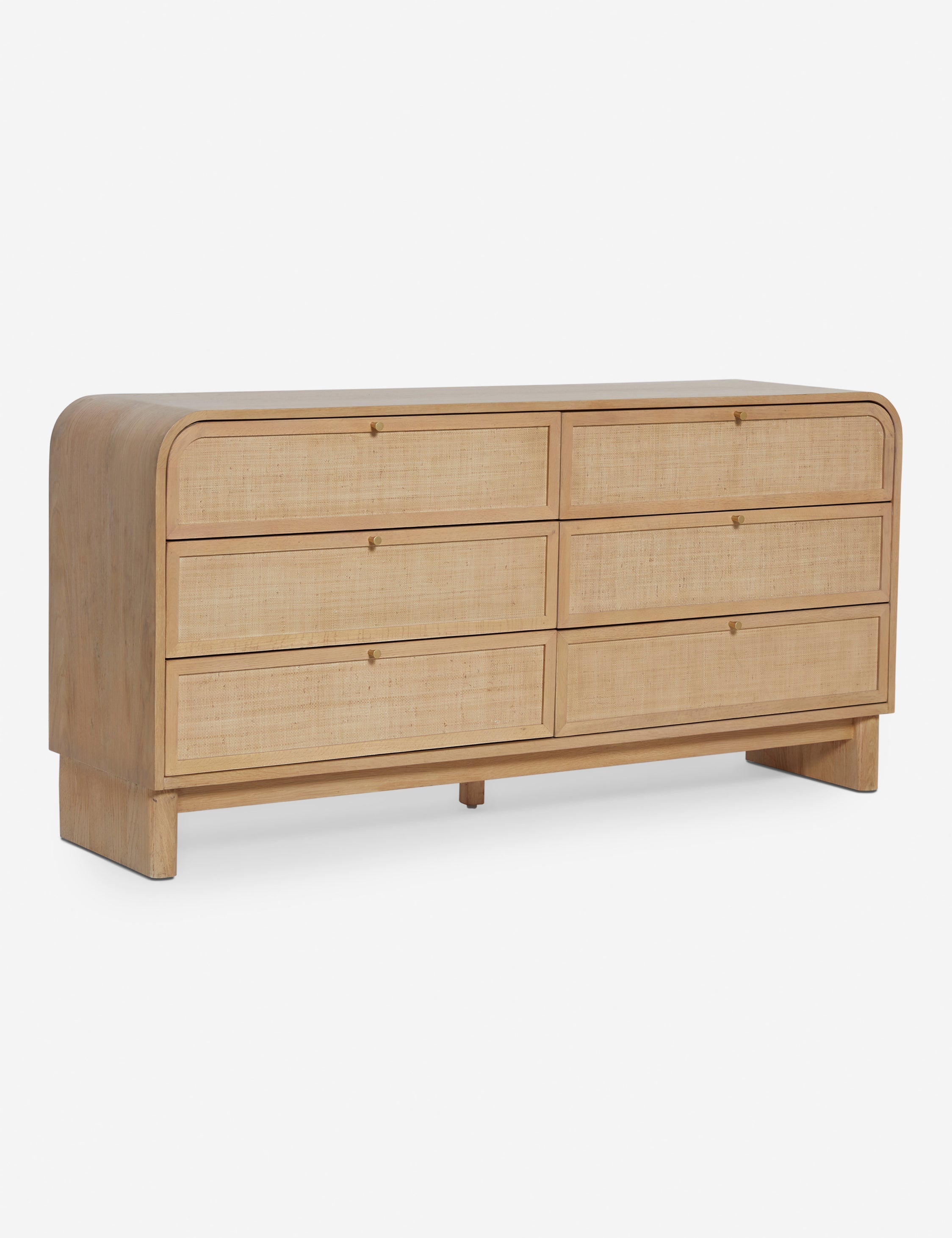 Sable Wide Dresser | Rounded Oak Frame, Soft-Close Drawers