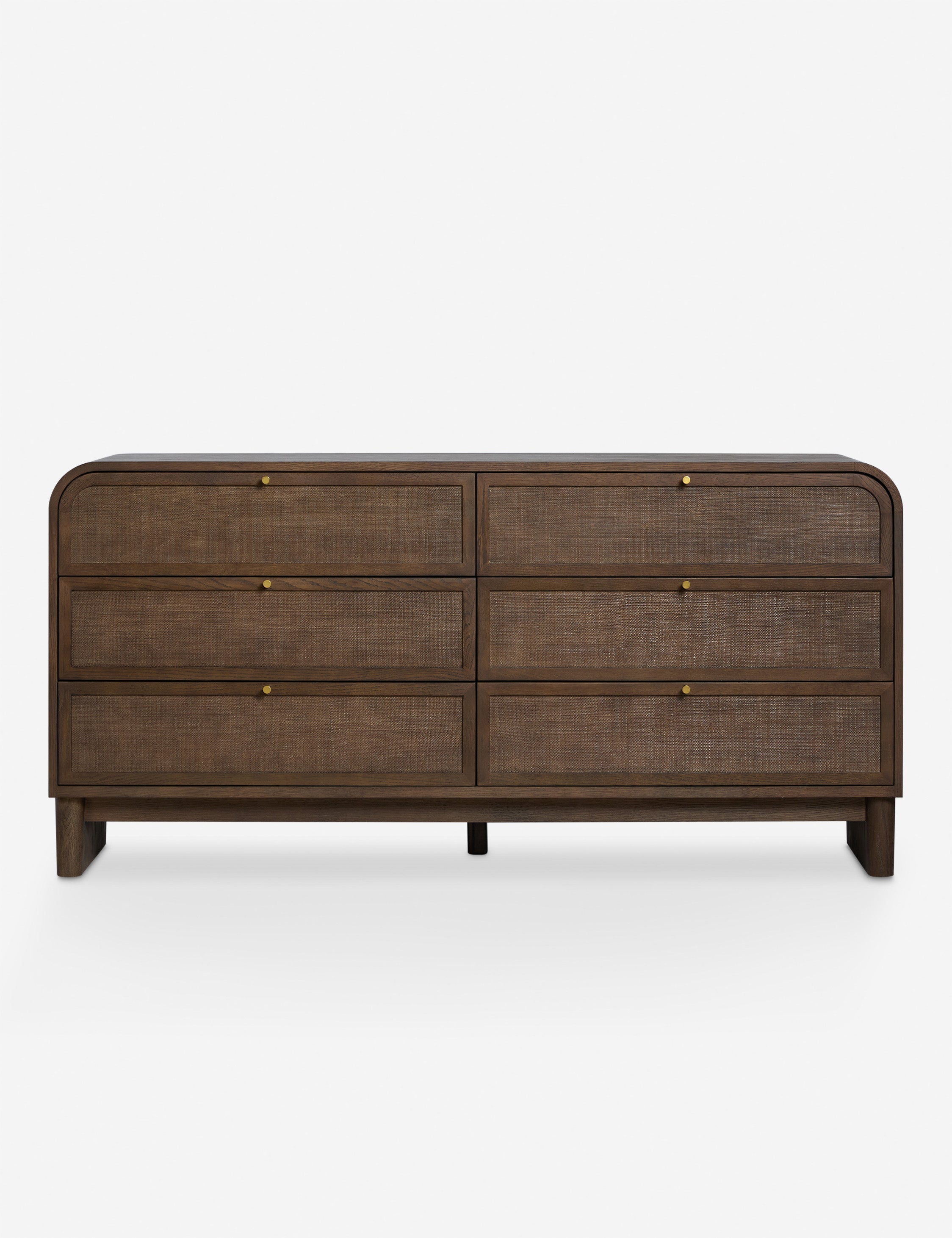 Sable Wide Dresser | Rounded Oak Frame, Soft-Close Drawers