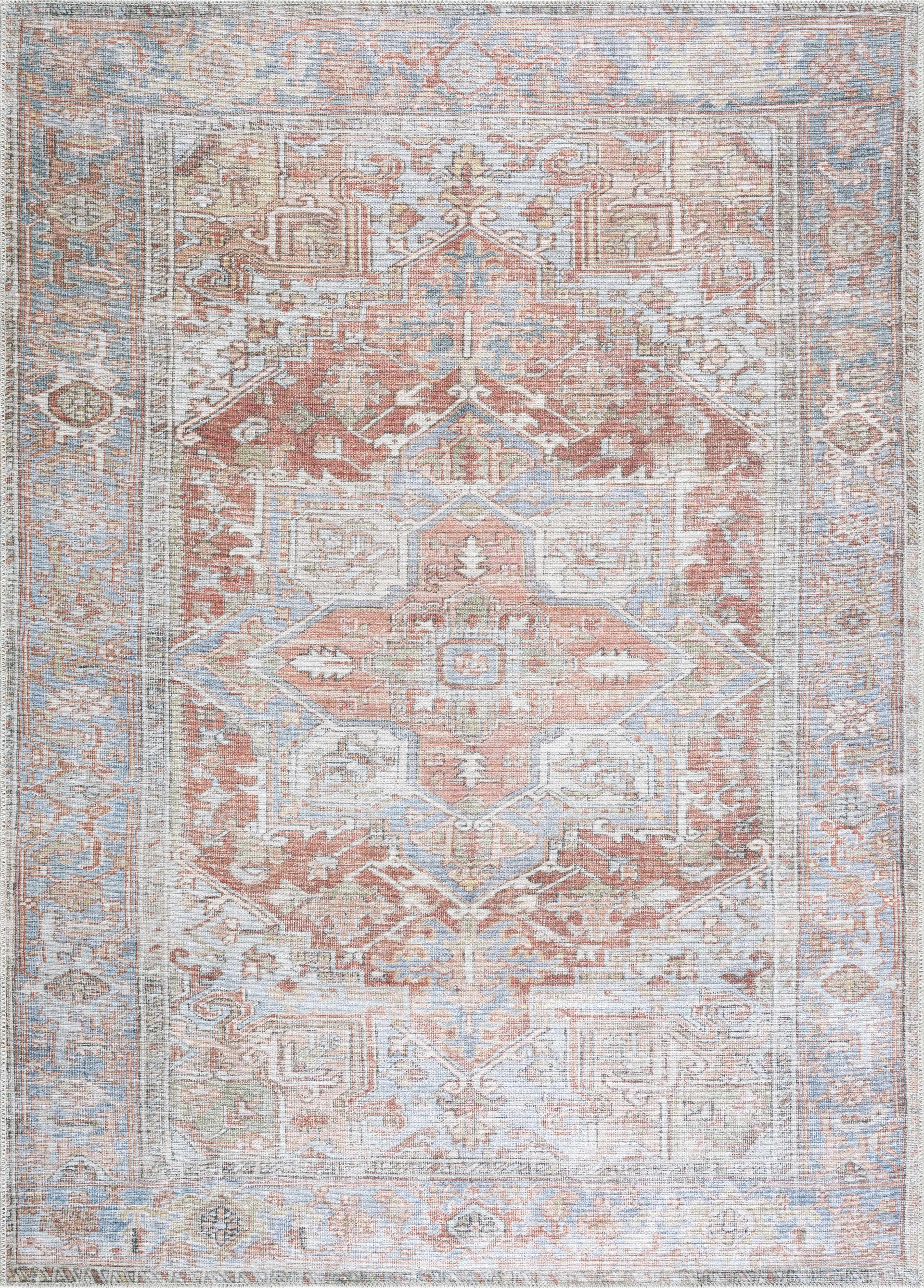 Maayon Vintage Rug  Washable  100% Polyester, Low Pile