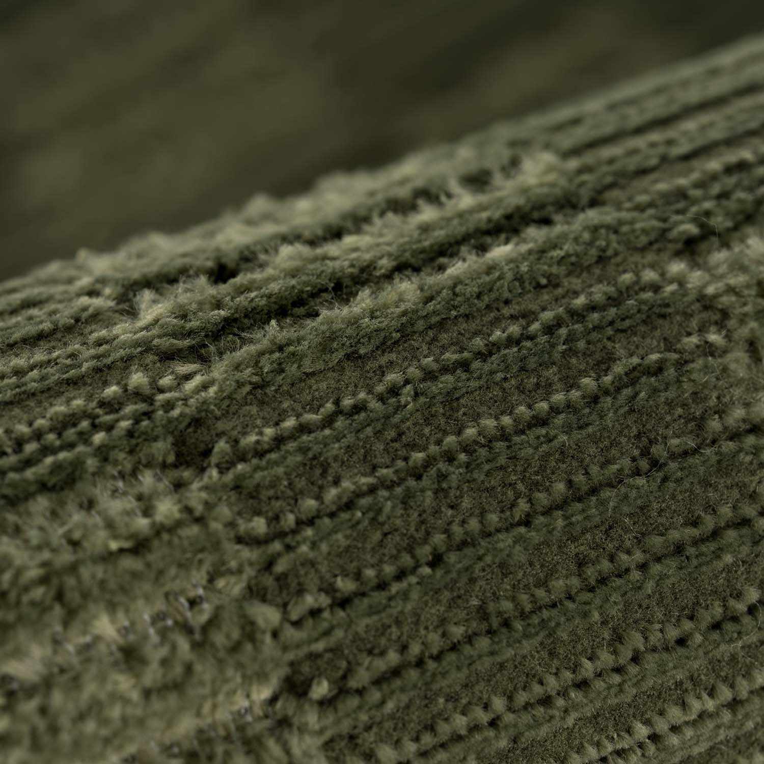 Truls 3D Checkered Washable Rug - Green
