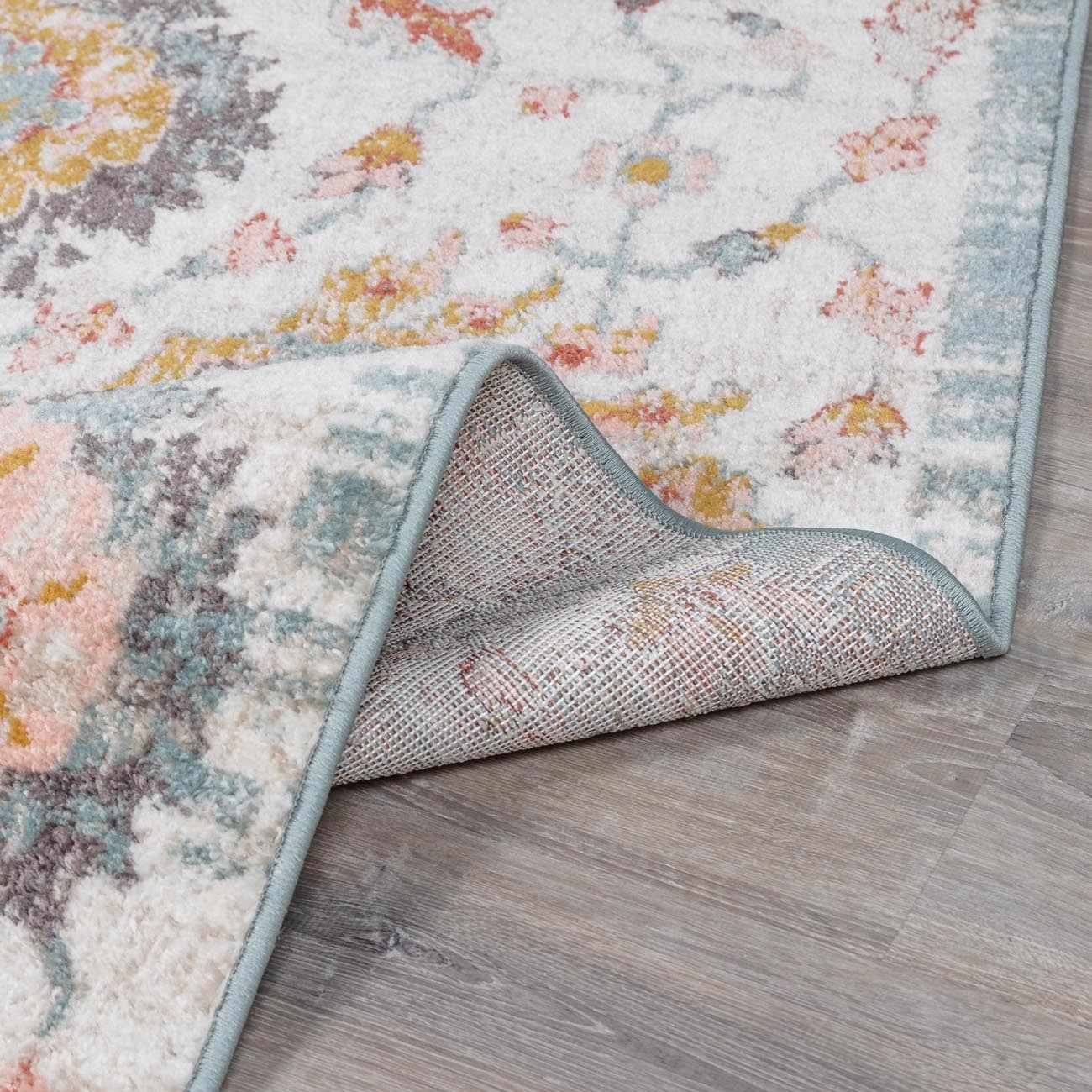 Bello Twilight Floral Area Rug  Medium Pile, Machine Woven