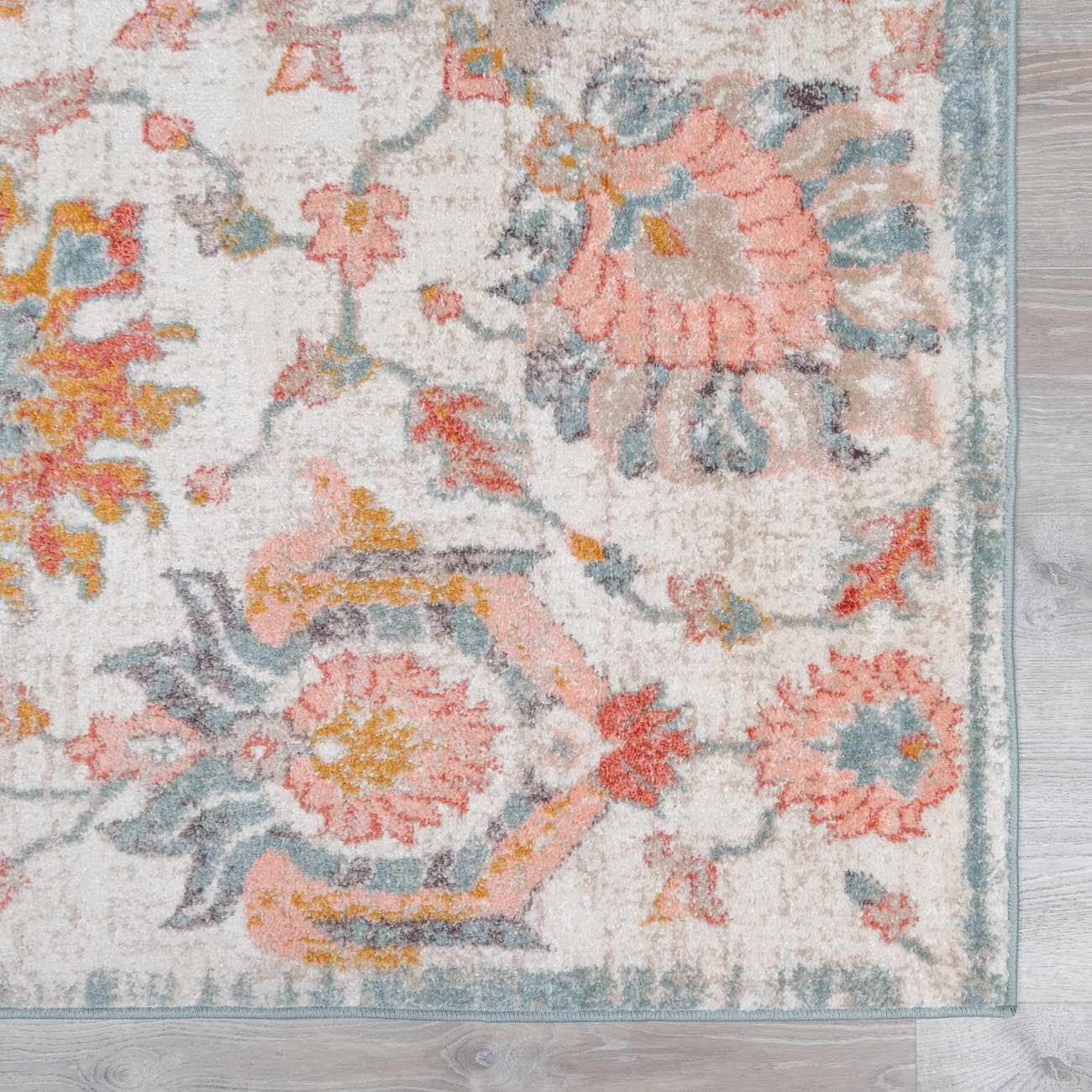 Bello Twilight Floral Area Rug  Medium Pile, Machine Woven