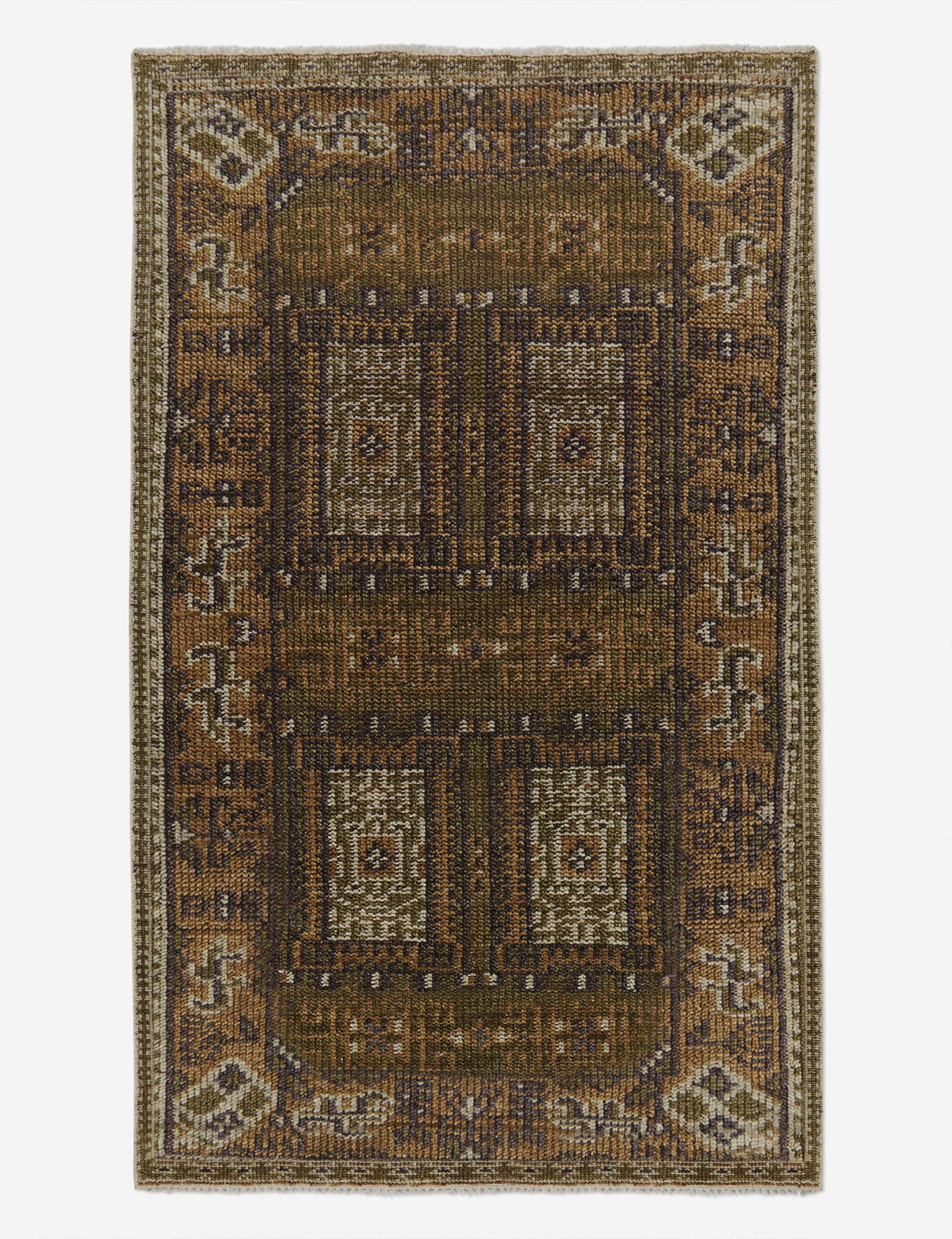 Talon Hand-Knotted Wool Rug | Traditional Motif, Low Pile