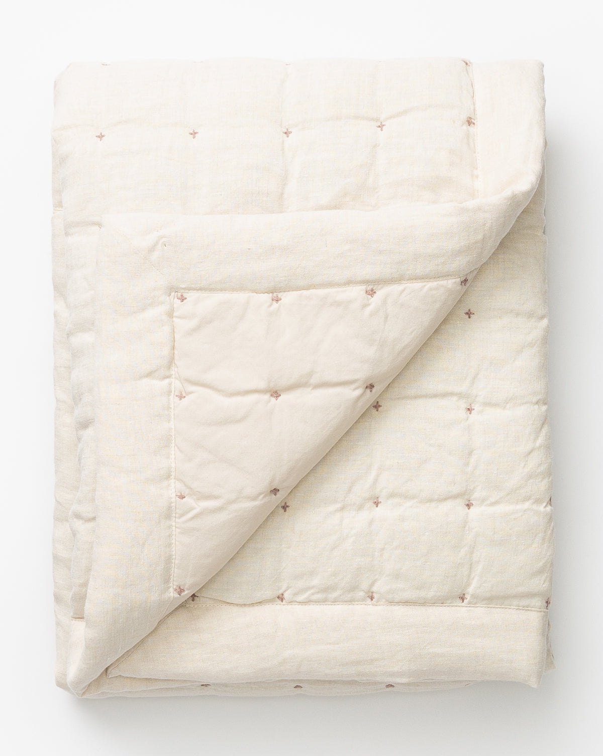 Talon Quilt  Soft Linen-Cotton Blend  Neutral Palette