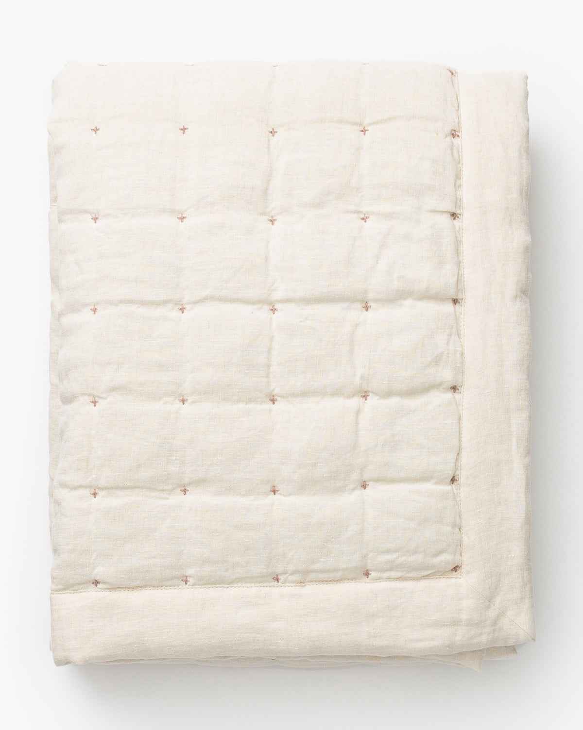 Talon Quilt  Soft Linen-Cotton Blend  Neutral Palette