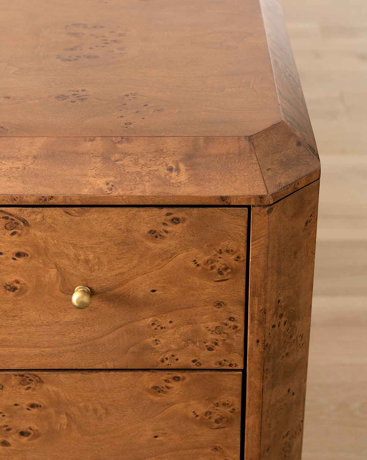 Bela Dresser Burl Wood  Light & Dark Finishes