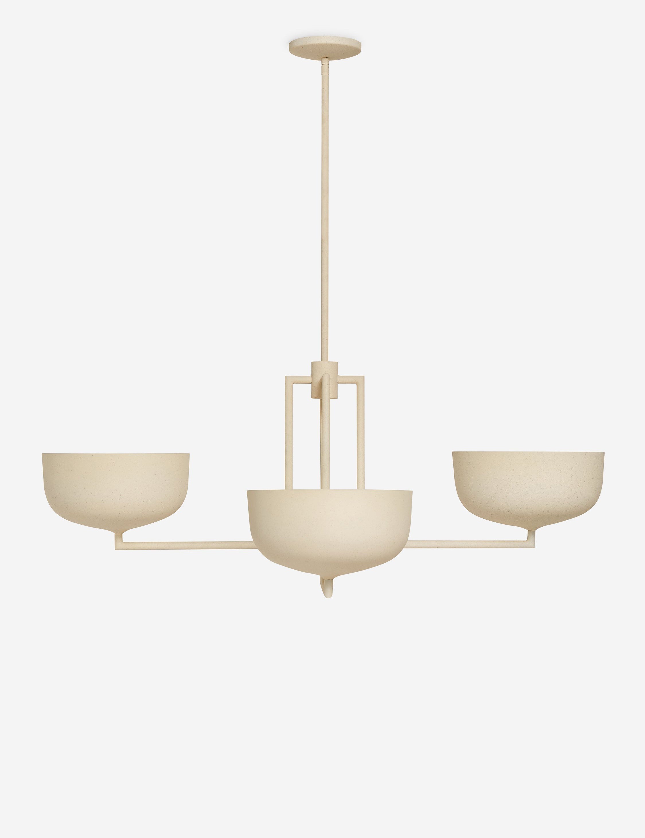 Talon Chandelier | Dome Shades, Angular Frame