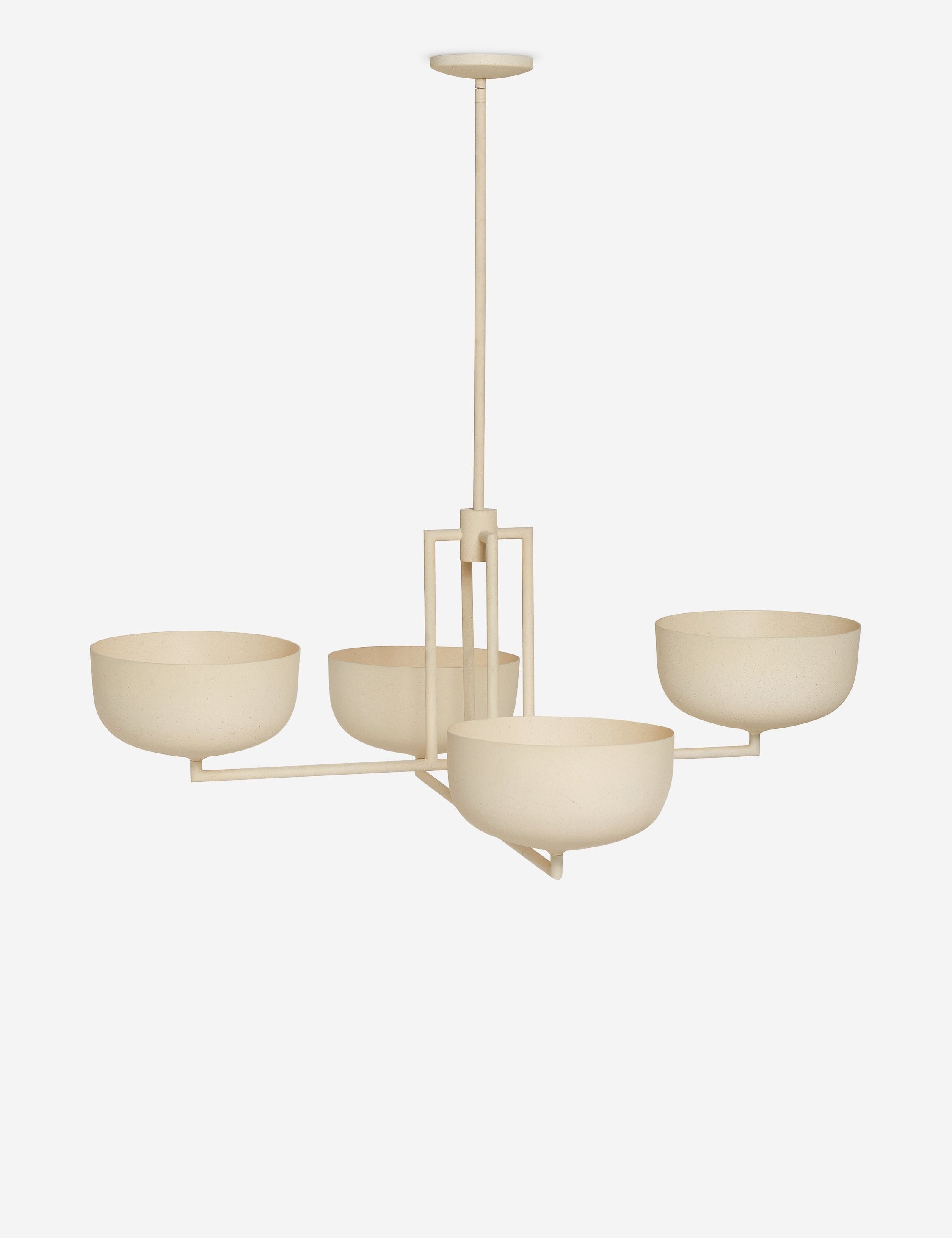 Talon Chandelier | Dome Shades, Angular Frame
