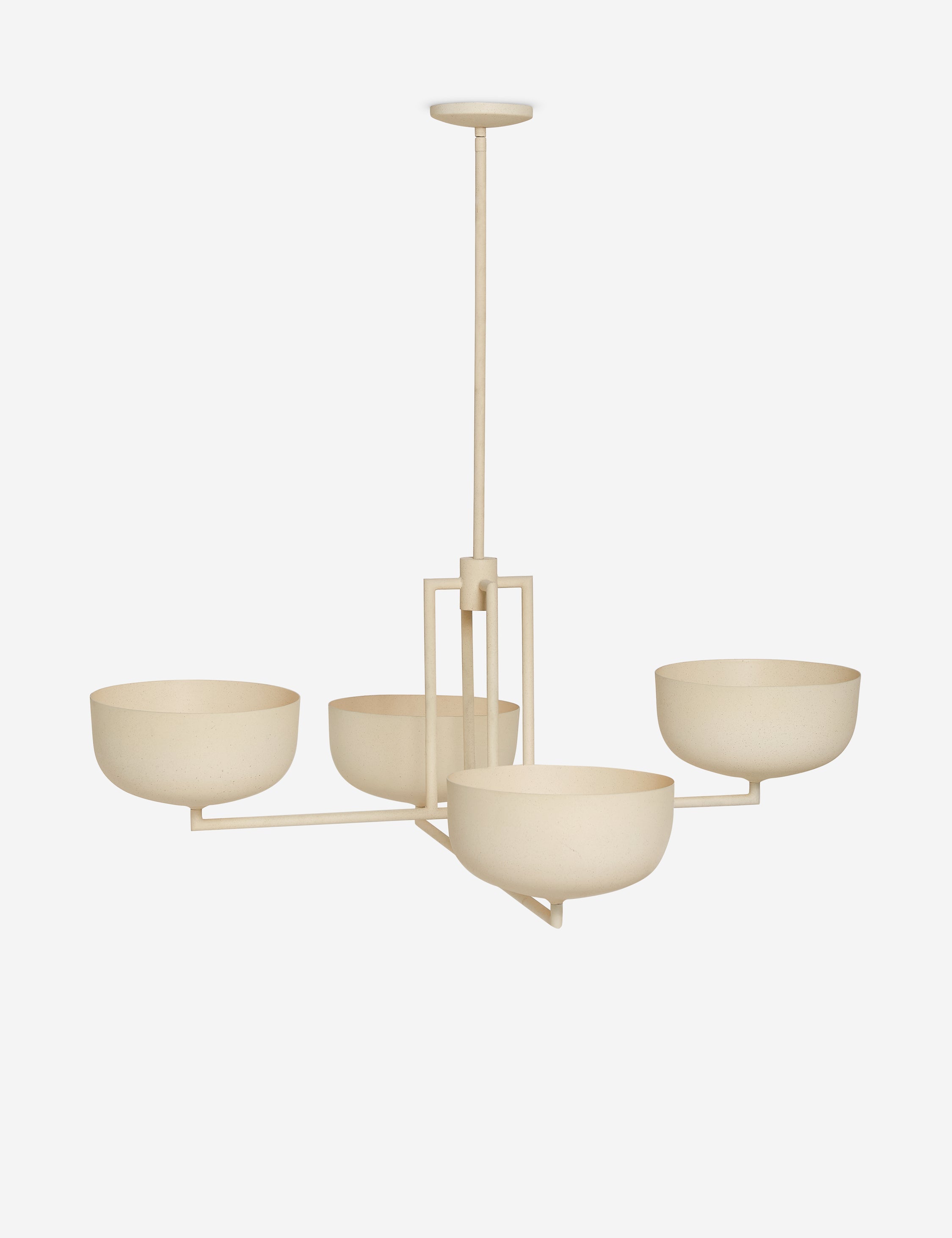 Talon Chandelier | Dome Shades, Angular Frame