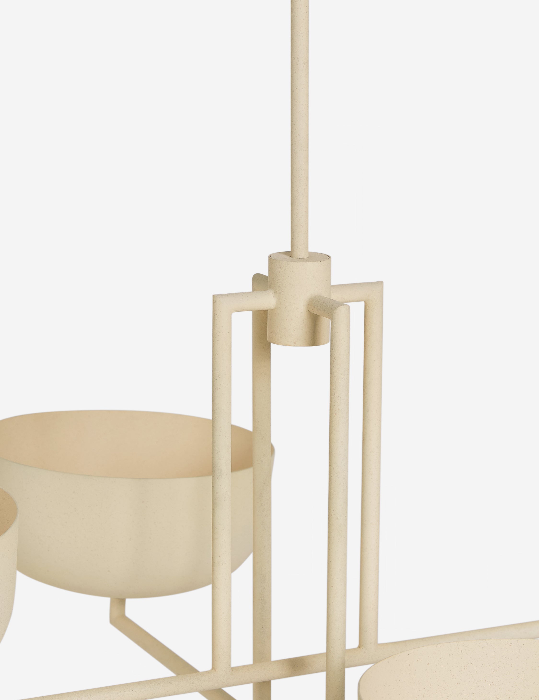 Talon Chandelier | Dome Shades, Angular Frame