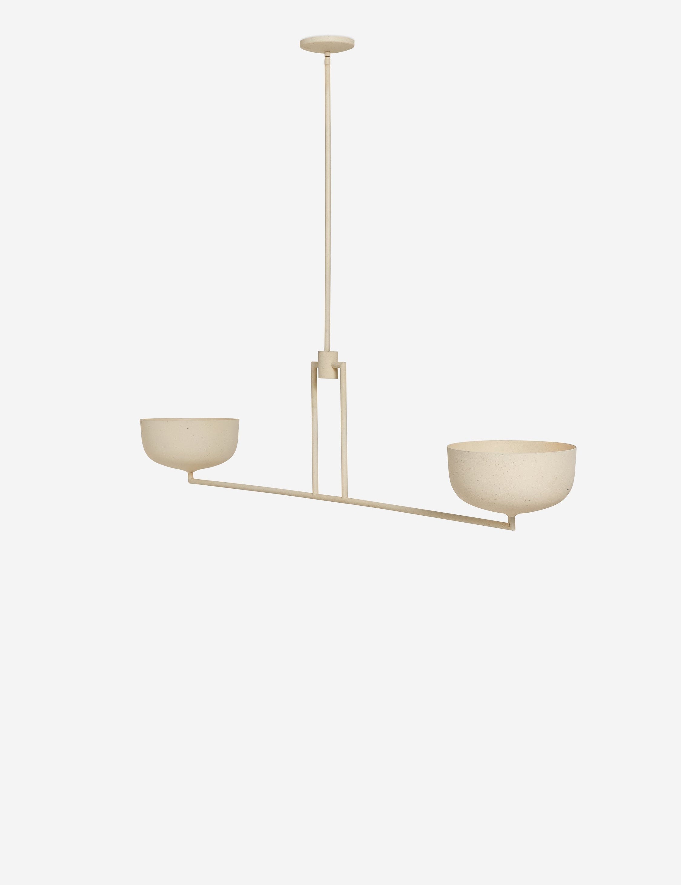 Bello Linear Chandelier | Dome Shades, Angular Frame