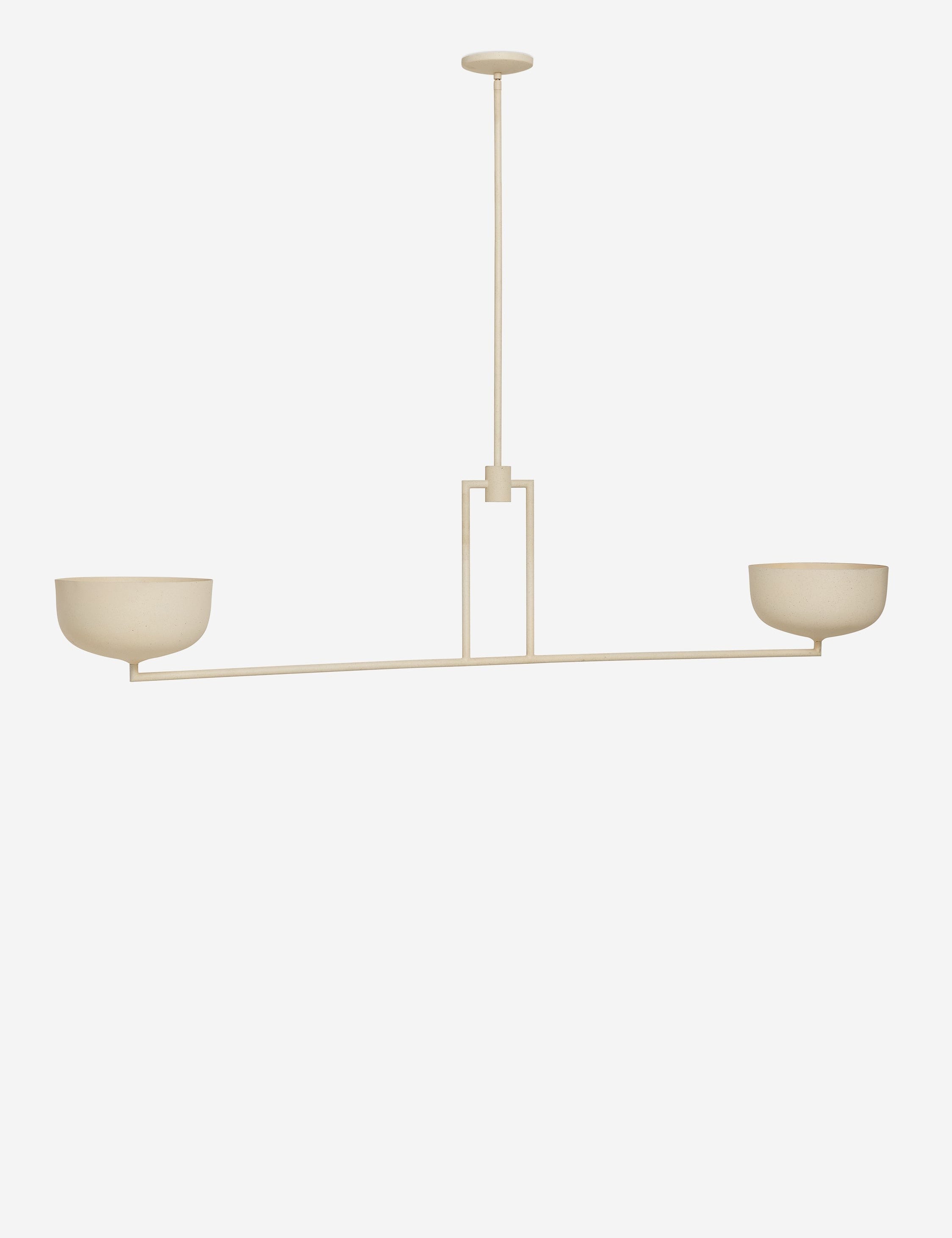 Bello Linear Chandelier | Dome Shades, Angular Frame