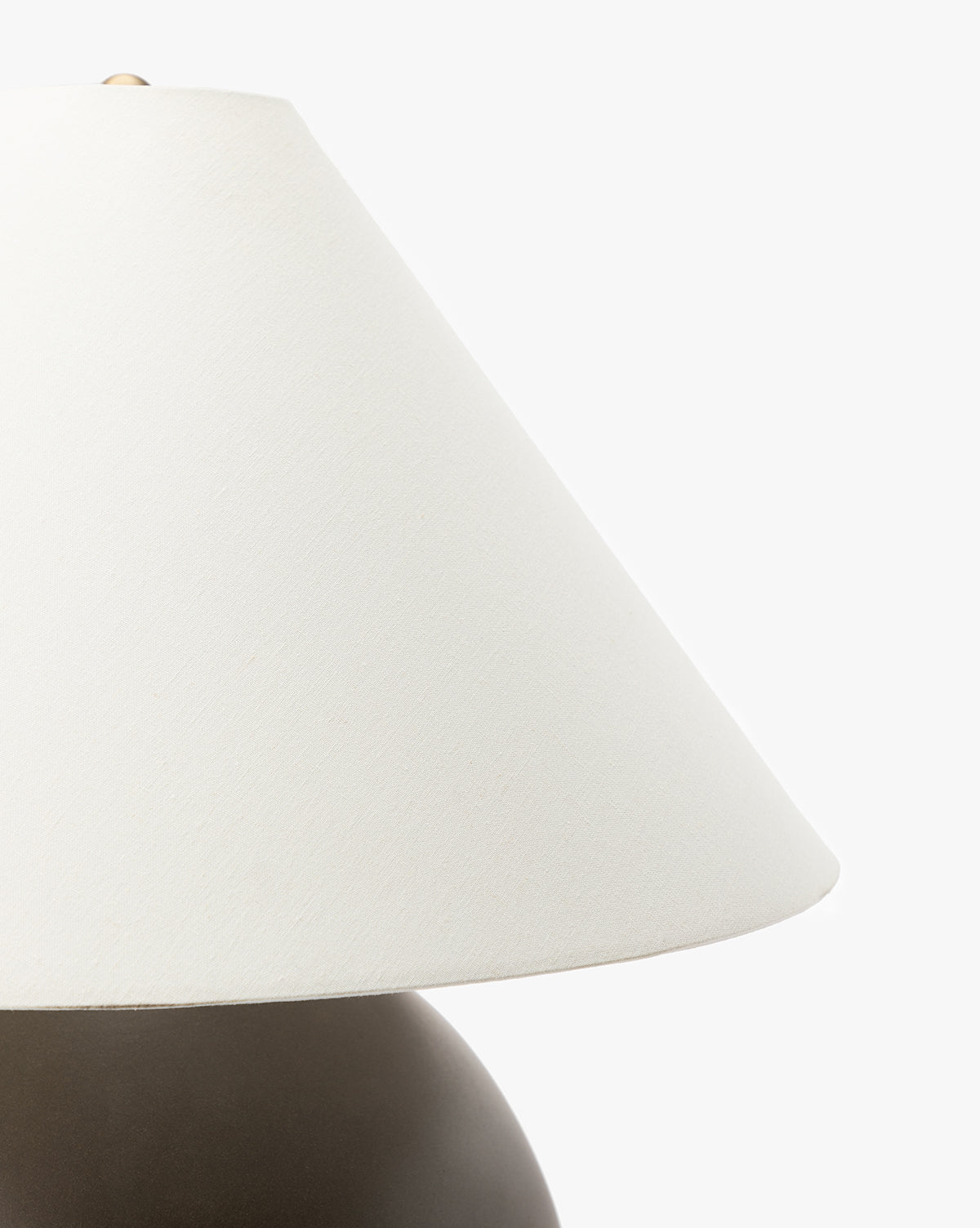 Tess Ceramic Table Lamp  Brown Finish, Tapered Shade