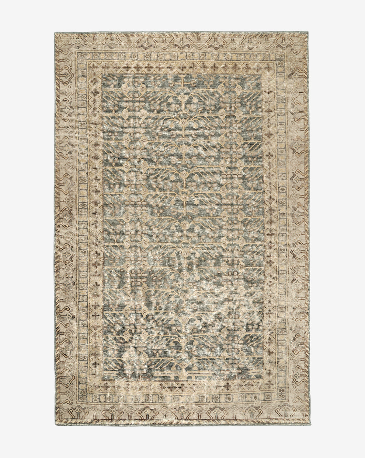 Thalia Hand-Knotted Rug  Antique-Inspired Motif, Neutral Palette